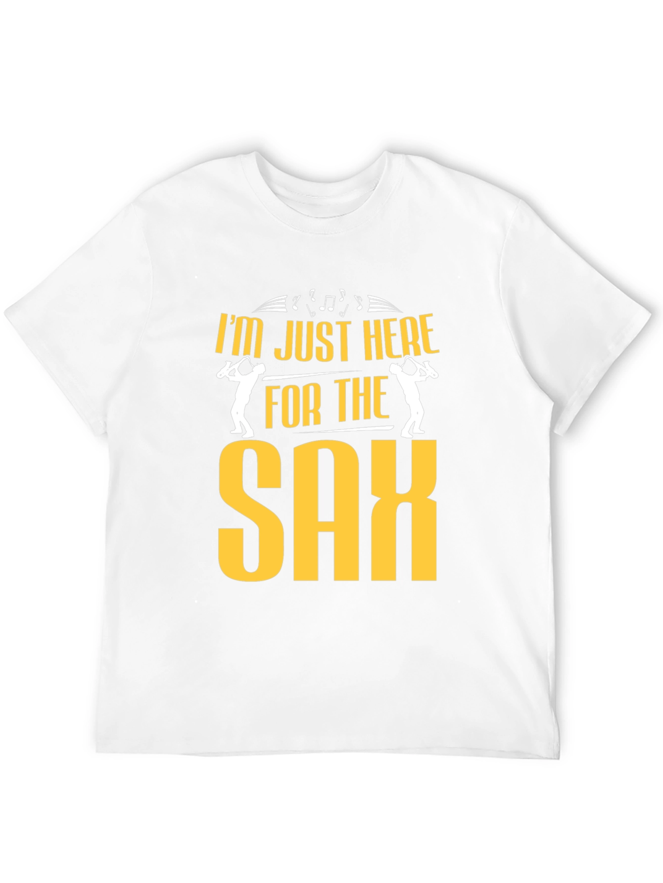 Black I'm Just Here For The Sax - Black Cotton T-Shirt view 12