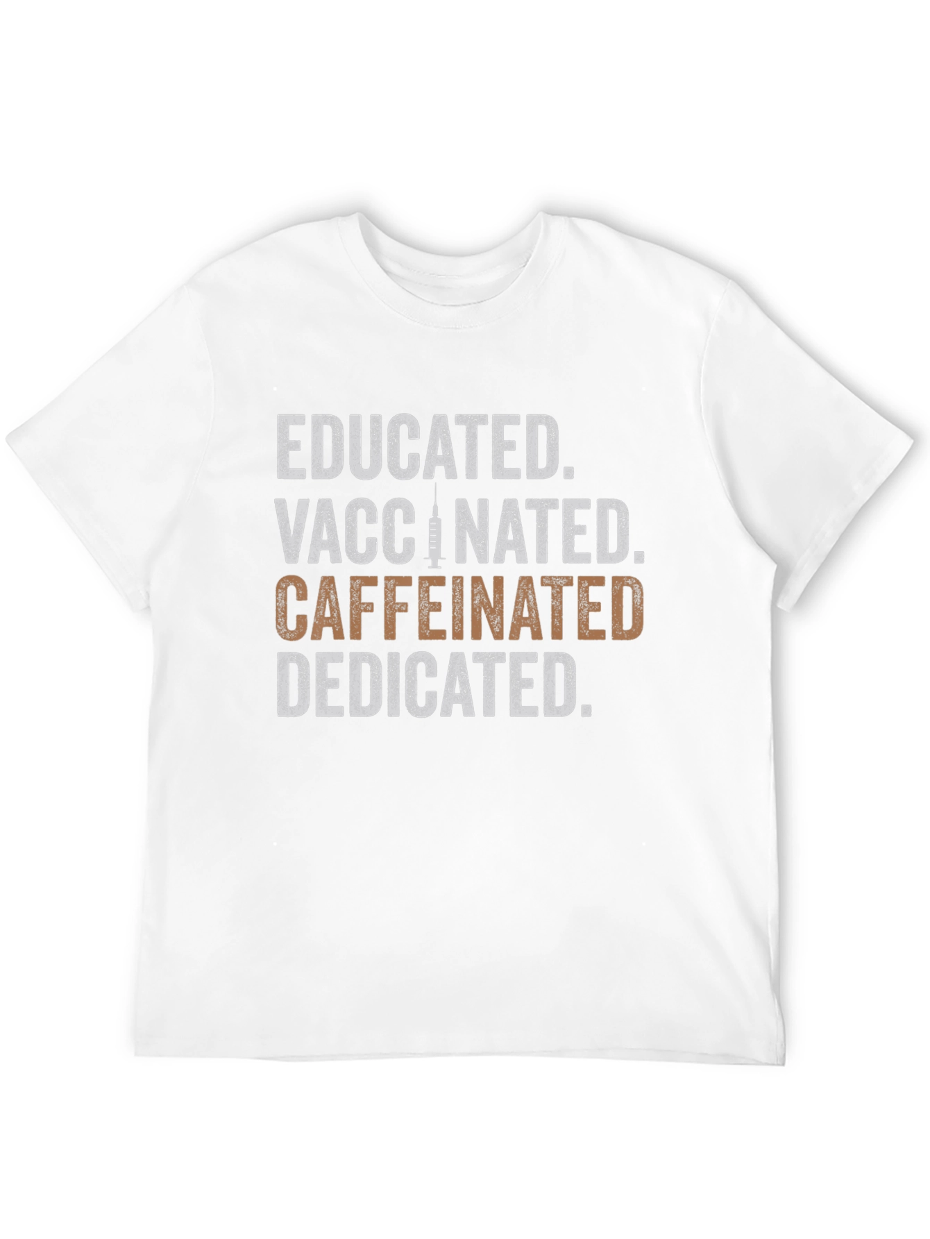 Black Educated Vaccinated Caffeinated Dedicated Graphic Tee view 12