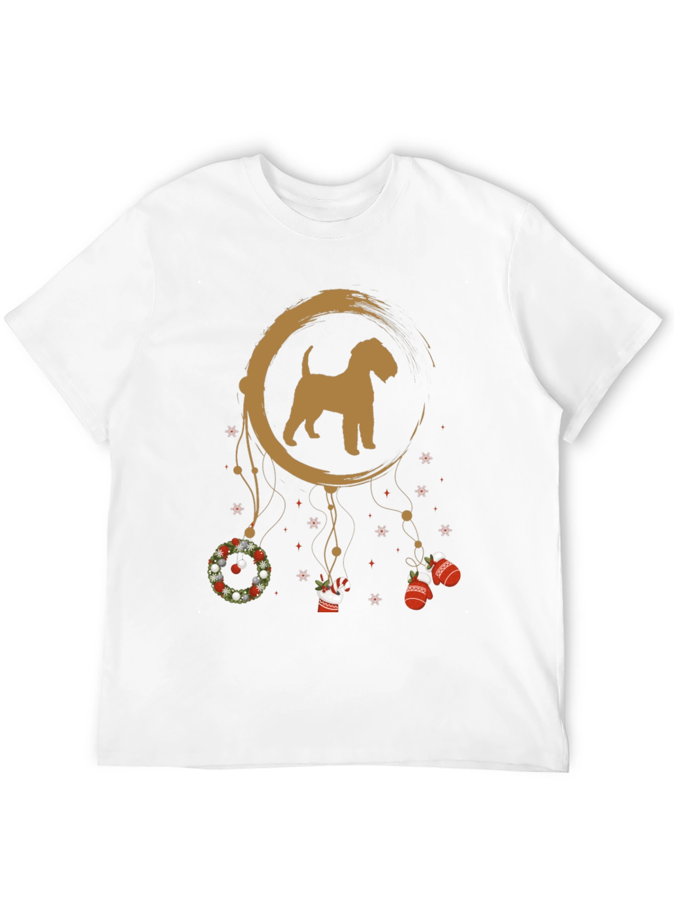 Black Dog Breed Christmas Dreamcatcher T-Shirt view 12