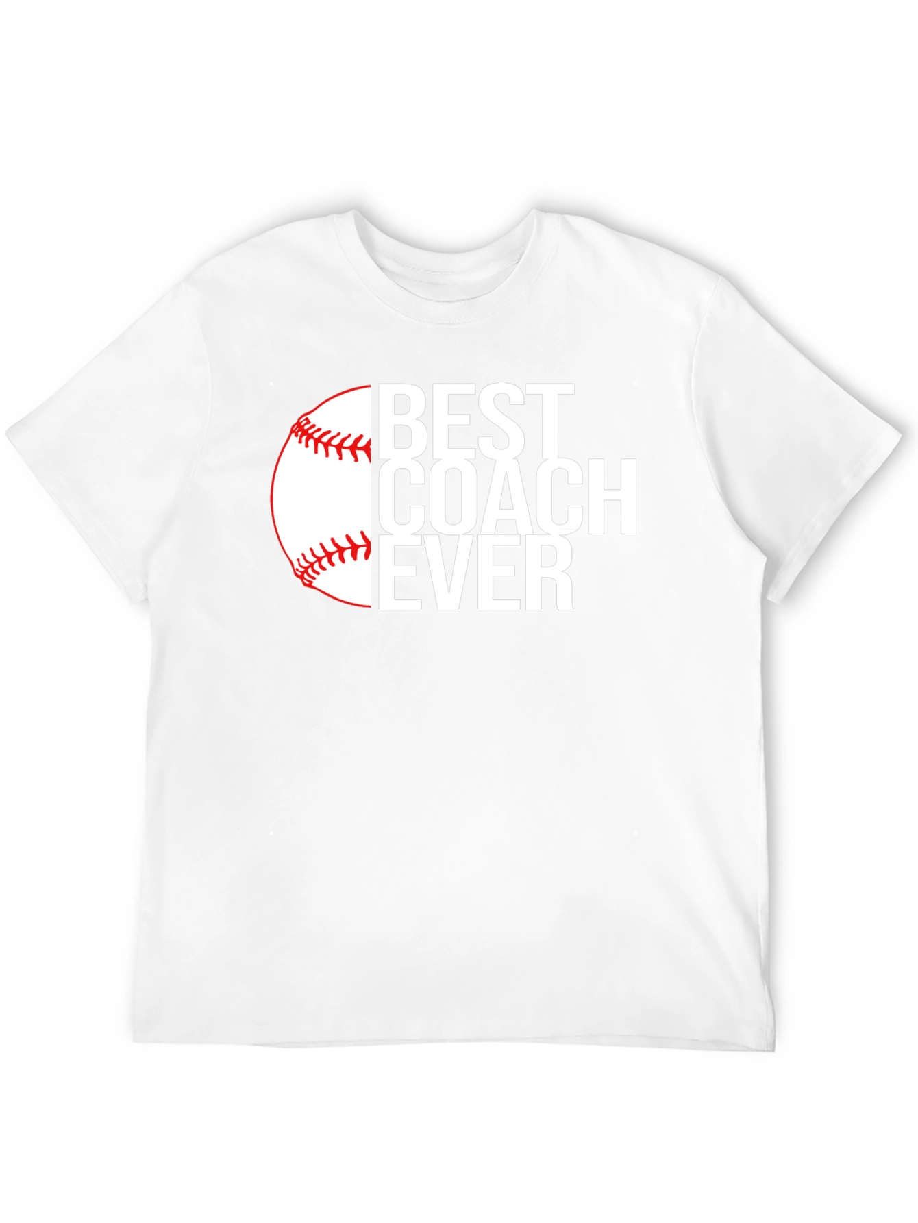 Black Best Coach Ever Baseball T-Shirt - Black view 12