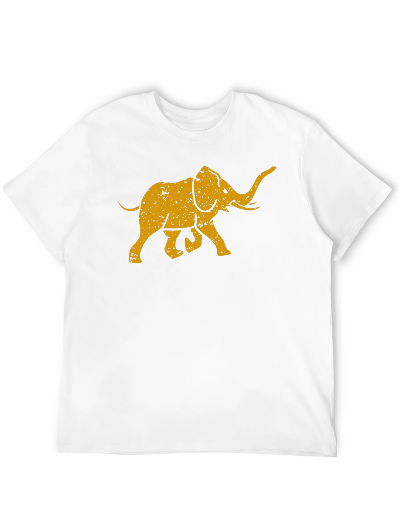 Black Vintage Elephant Graphic Tee - Black Cotton T-Shirt view 12