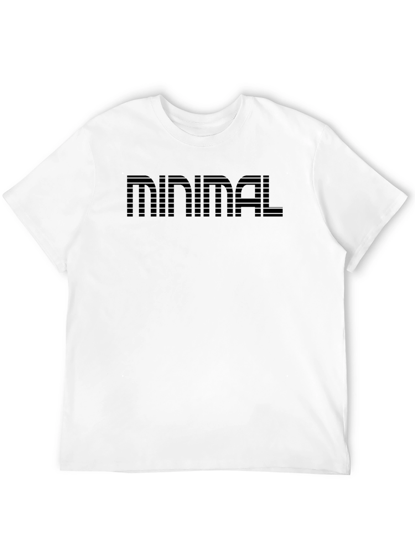 Black Minimalist Black Graphic Tee - Minimal Word Design view 12