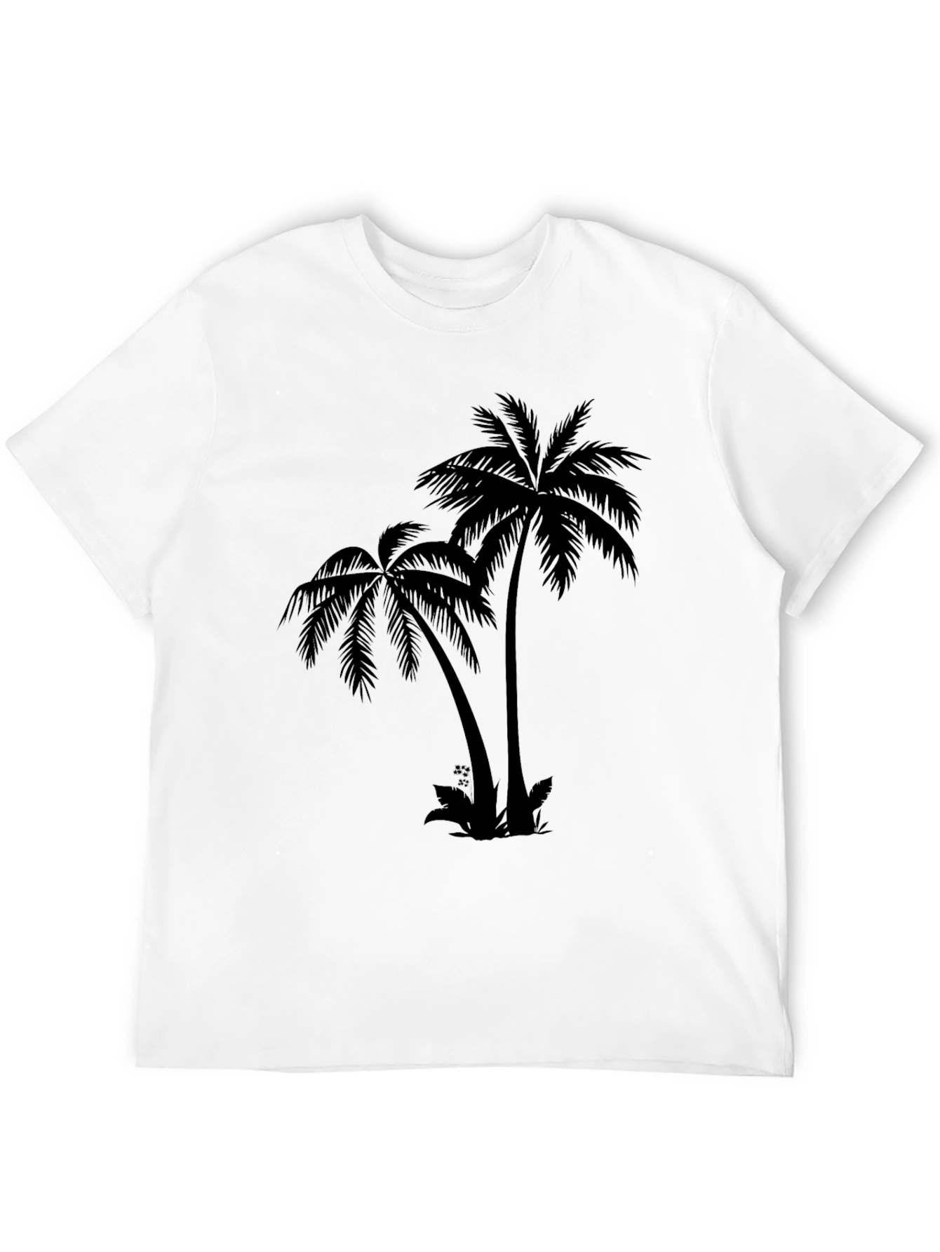 Black Palm Tree Graphic T-Shirt - Tropical Island Vibes view 12