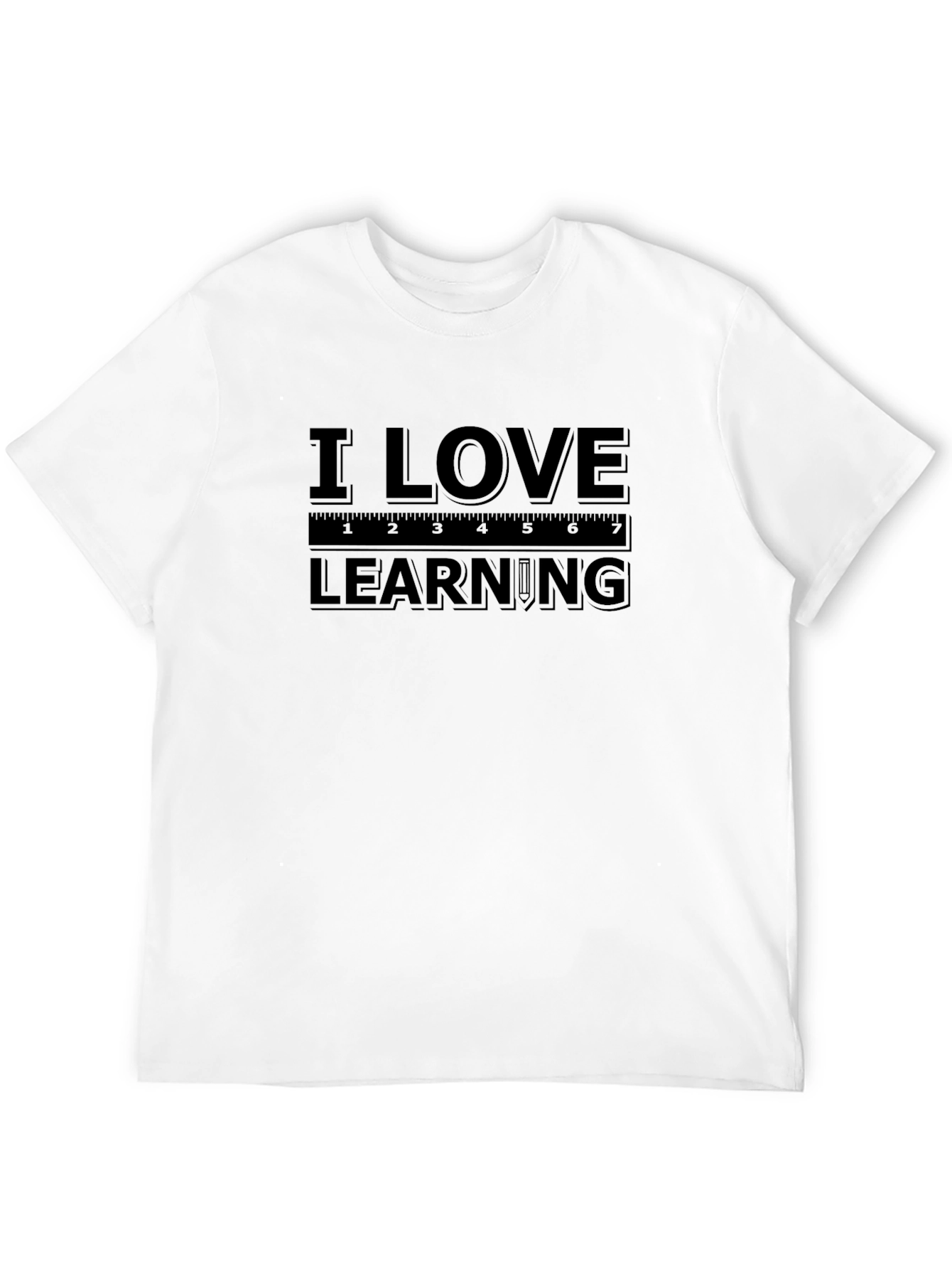 Black I Love Learning Black Graphic Tee view 12