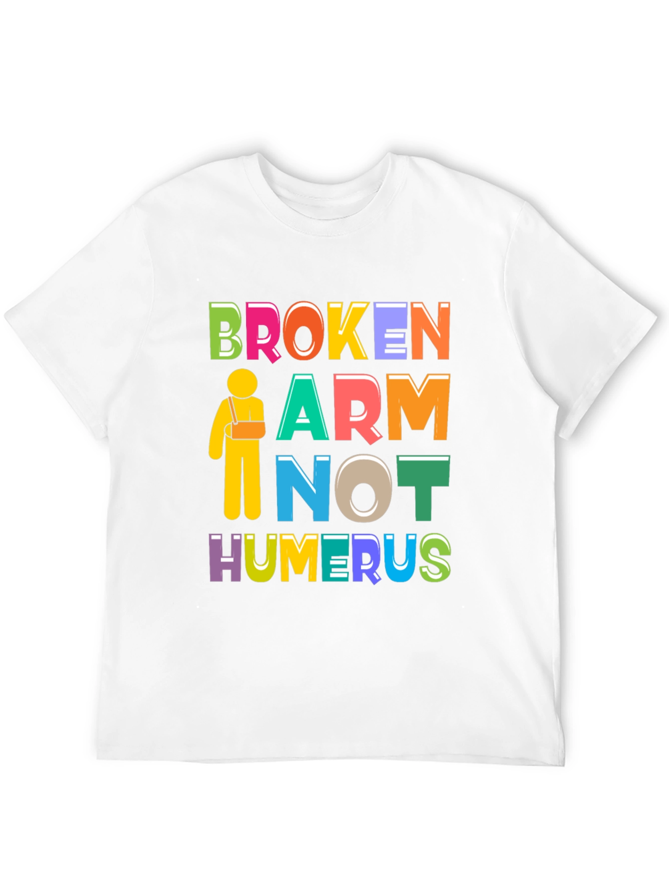 Black Broken Arm Humor Graphic Tee view 12