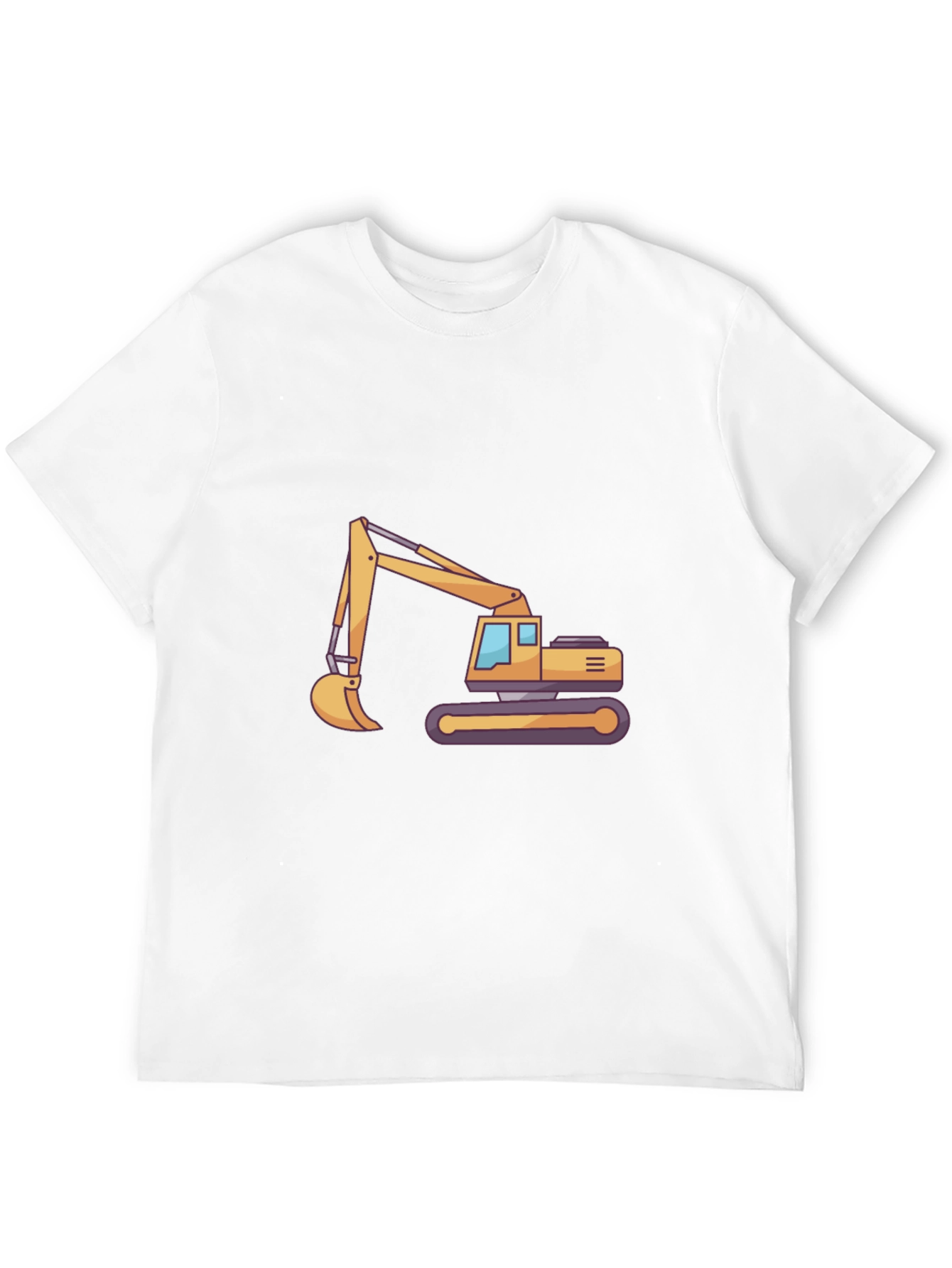 Black Excavator Graphic Tee - Construction Vehicle T-Shirt view 12