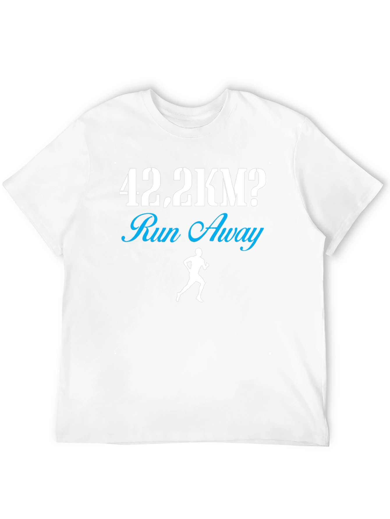 Black 42.2KM Run Away Funny Marathon Runner T-Shirt view 12