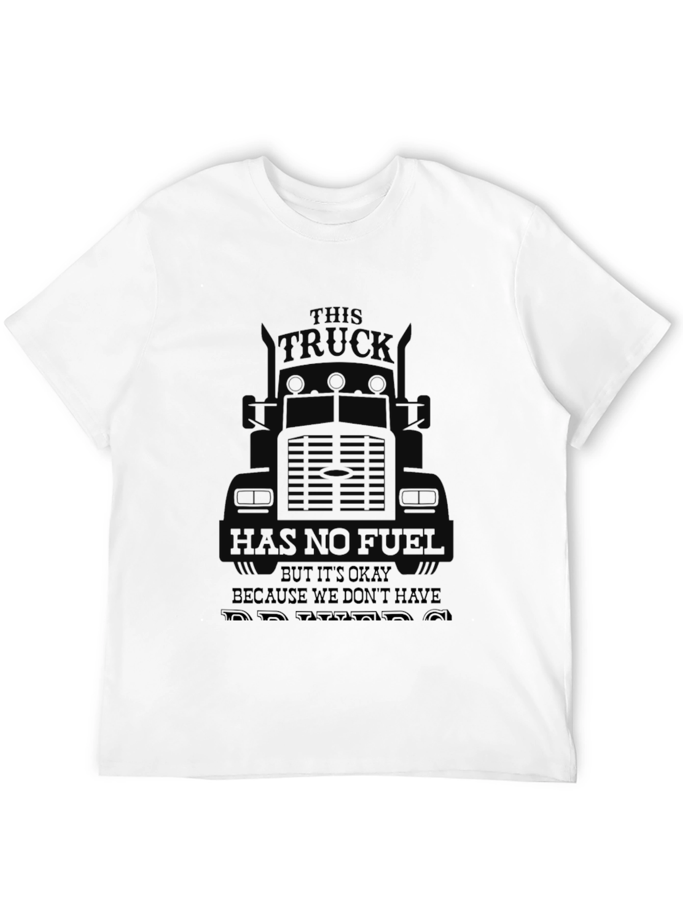 Black Funny Trucker Shirt - No Fuel, No Problems view 12