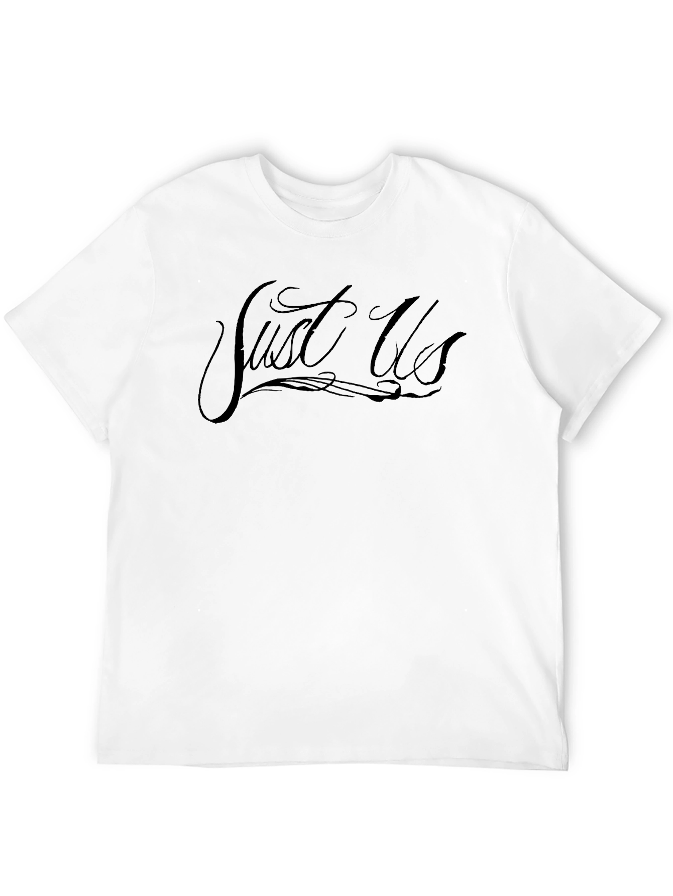Black Just Us Graphic T-Shirt - Soft Black Cotton Tee view 12