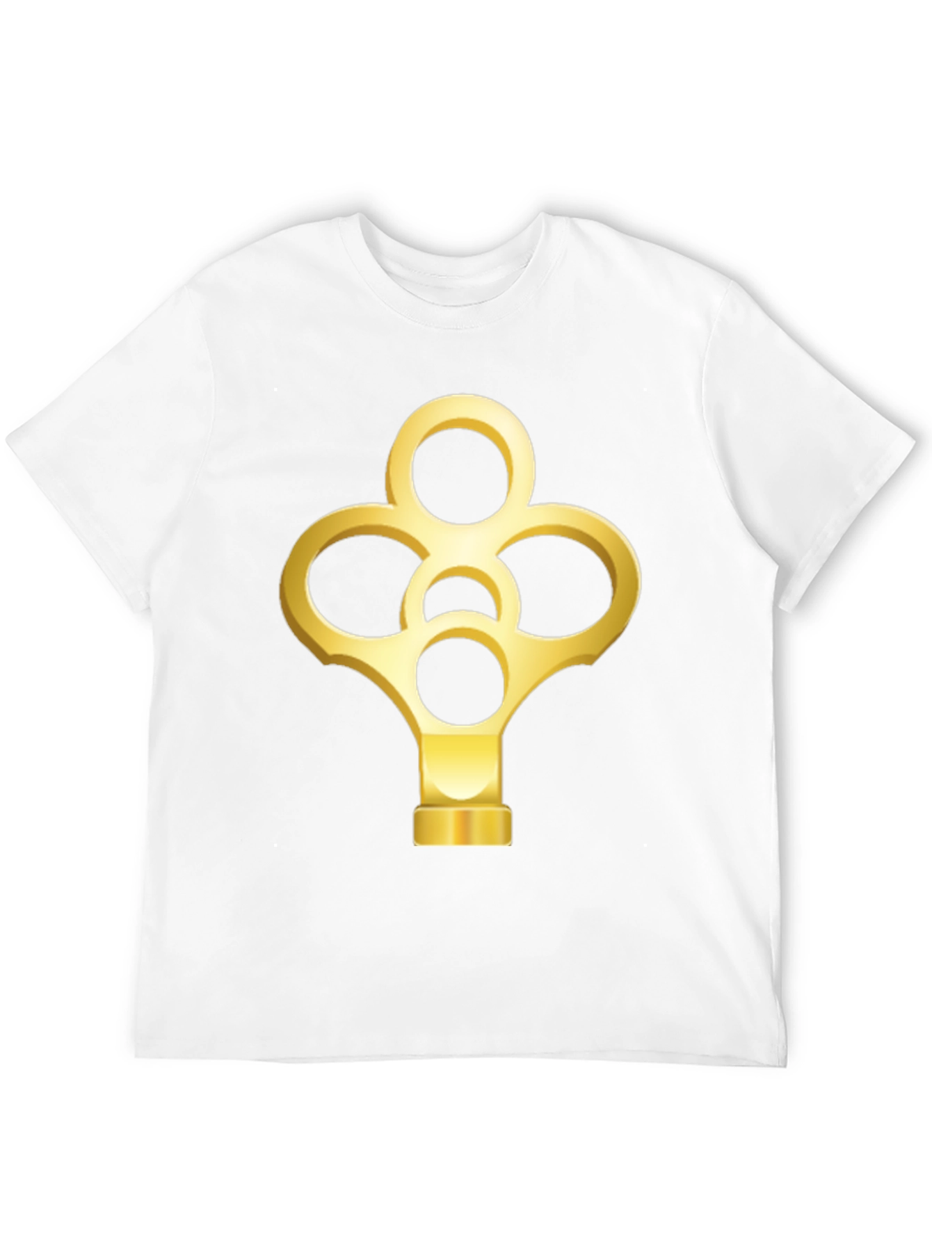 Black Golden Key Graphic Black T-Shirt view 12