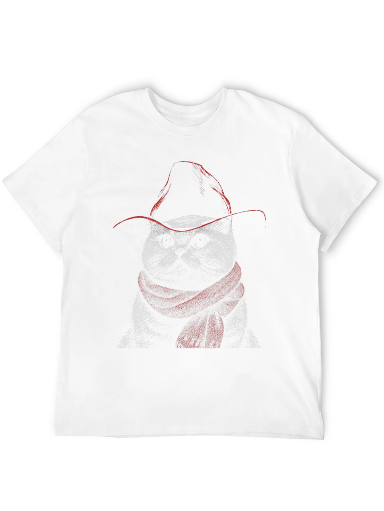 Black Cool Cat Cowboy T-Shirt - Unisex view 12