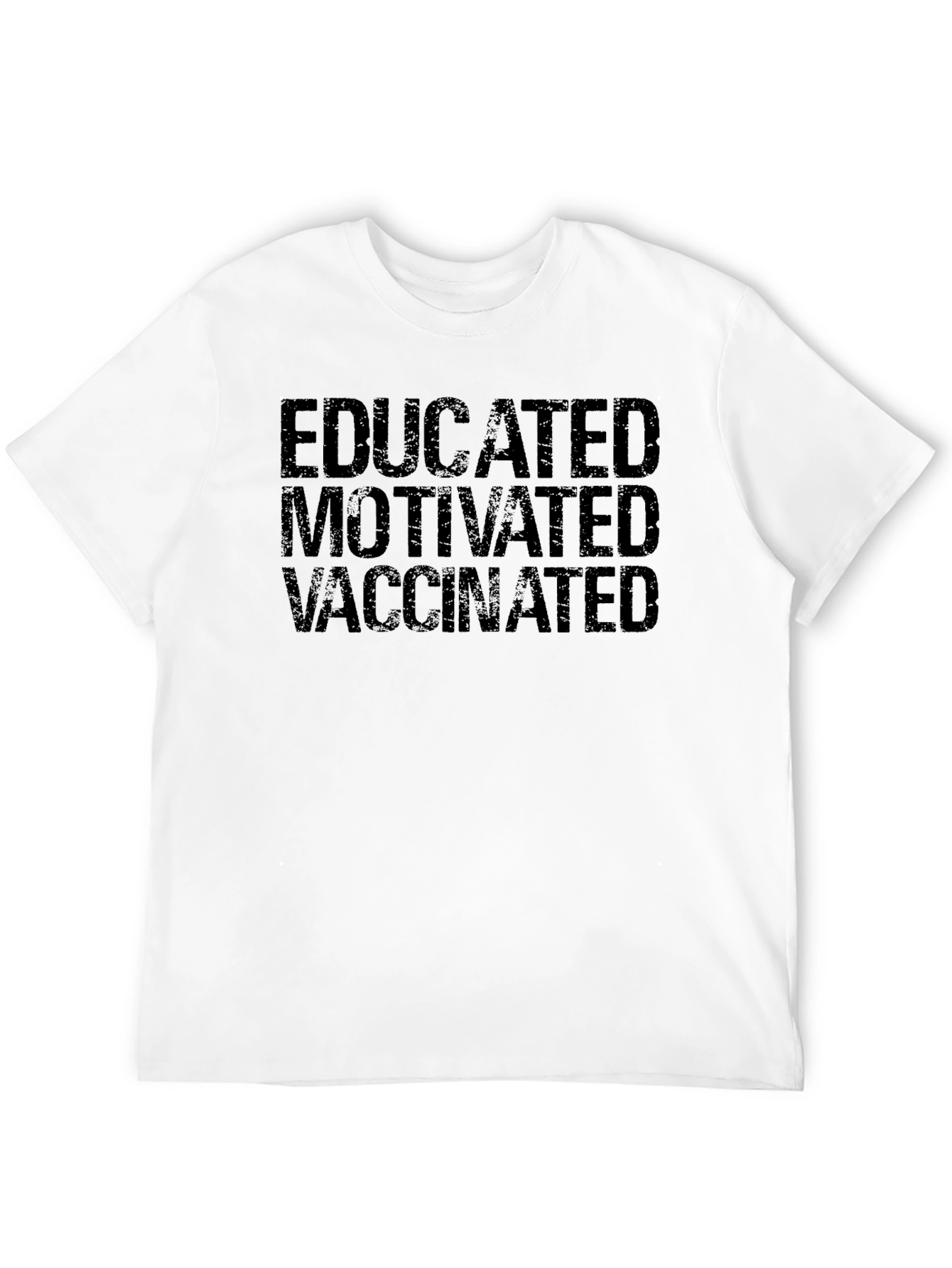 Black Educated Motivated Vaccinated T-Shirt view 12
