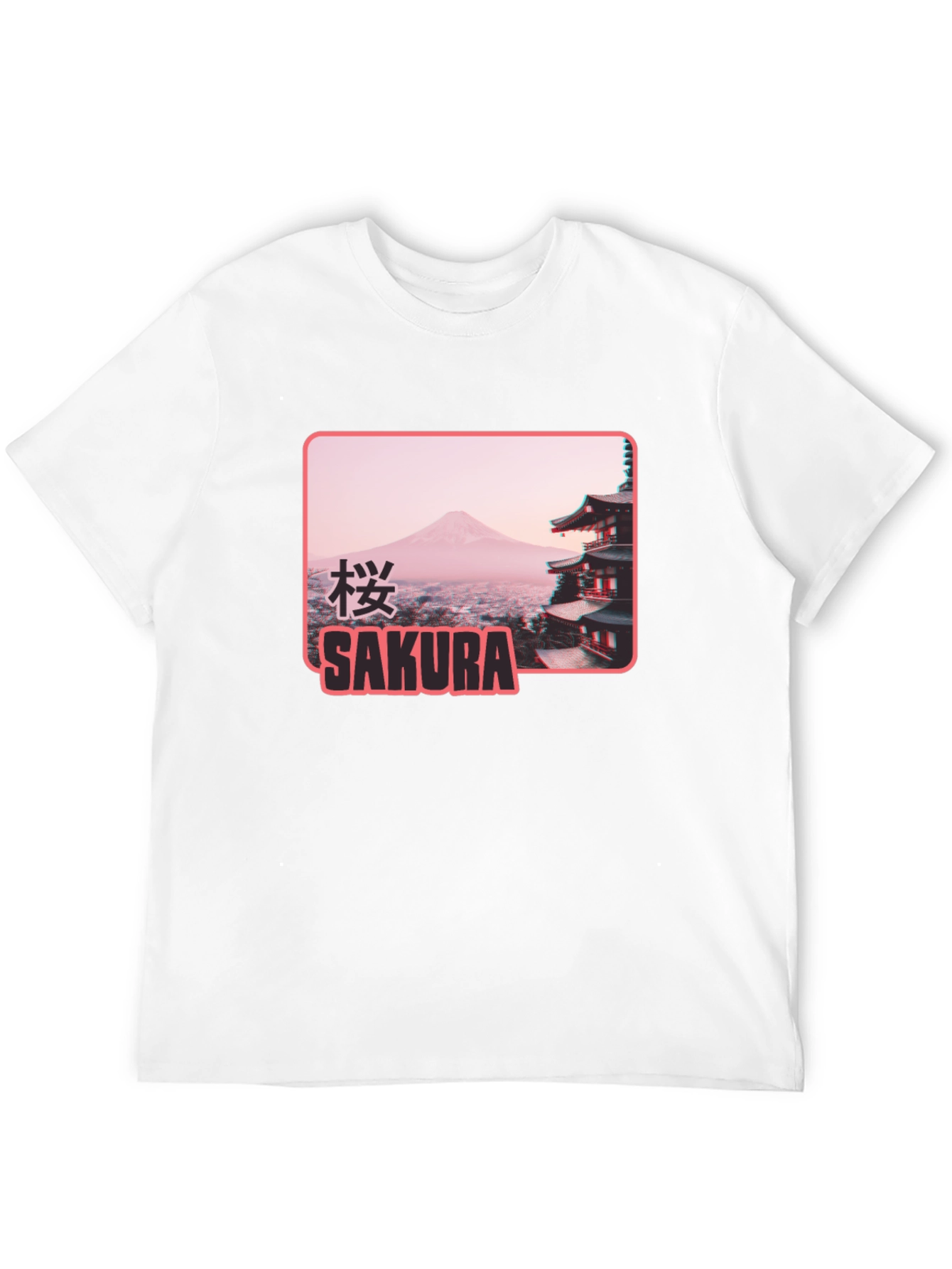 Black Sakura Japan Graphic T-Shirt - Black view 12