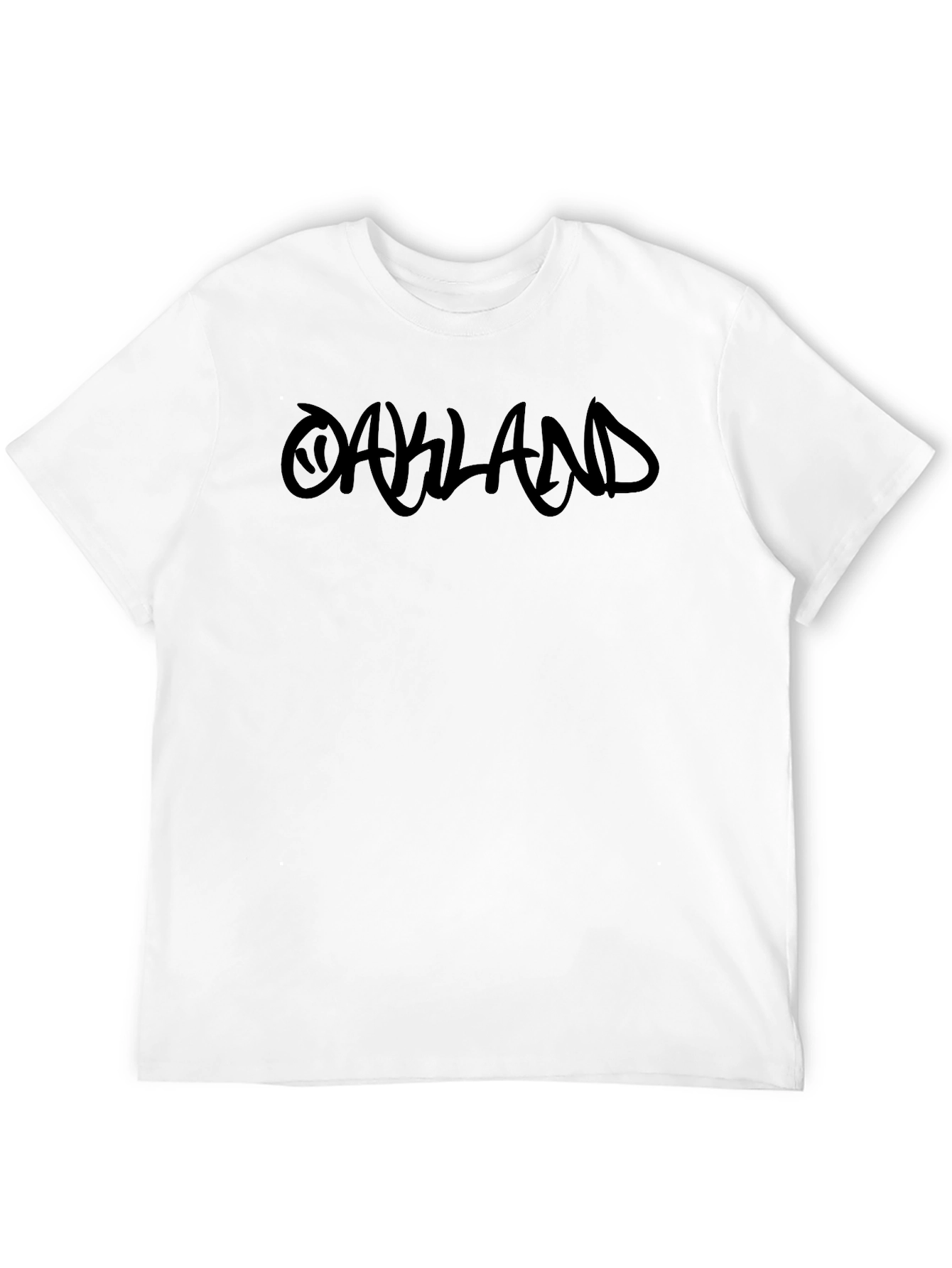 Black Oakland Graphic Tee - Men's Short Sleeve Crew Neck T-Shirt view 12