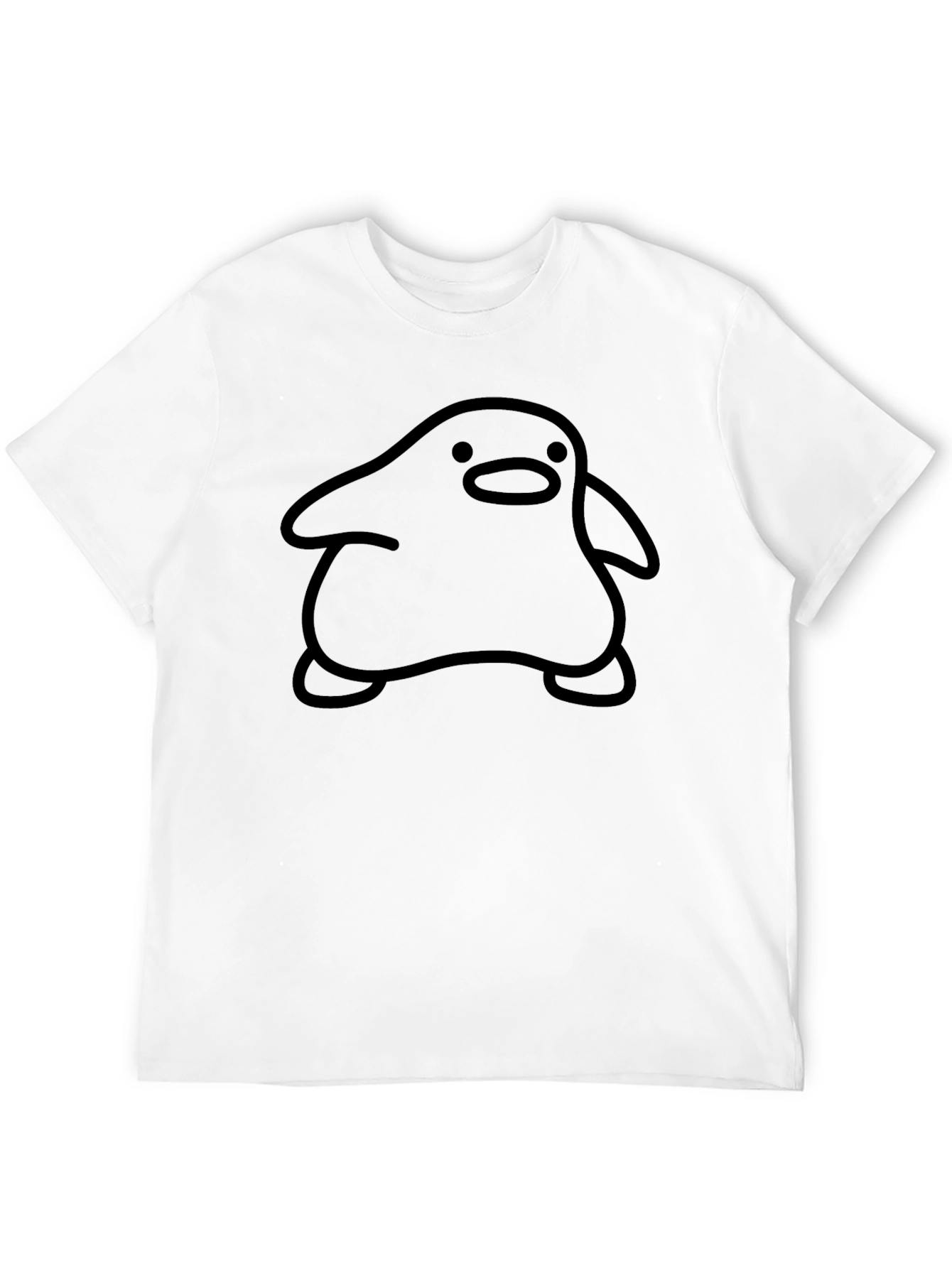 Black Men's Black Graphic Tee - Blob Character view 12