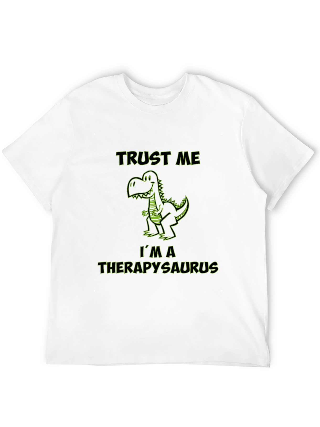 Black Therapysaurus T-Shirt - Trust Me, I'm a Dinosaur Therapist view 12