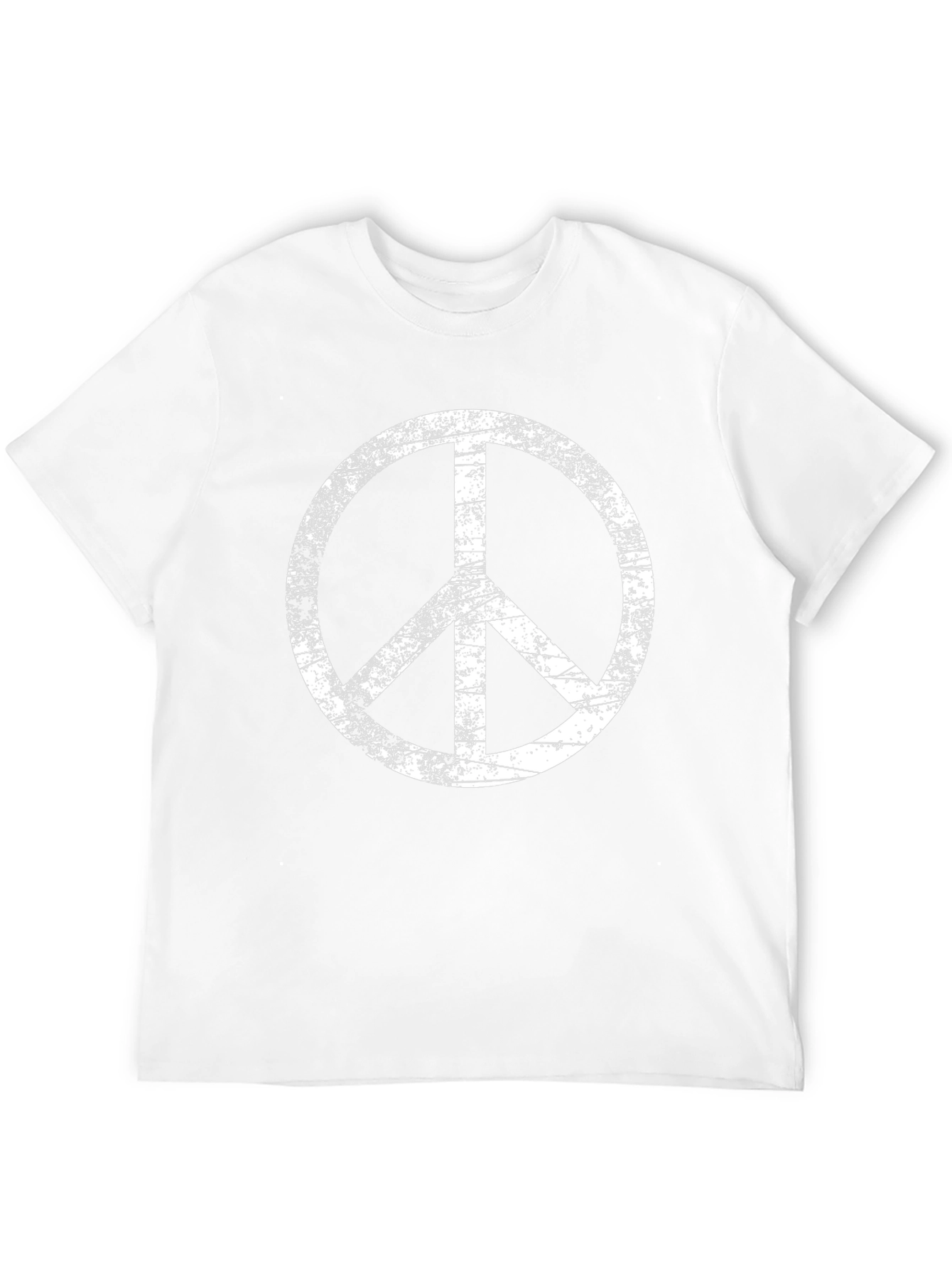 Black Distressed Peace Sign Black T-Shirt view 12