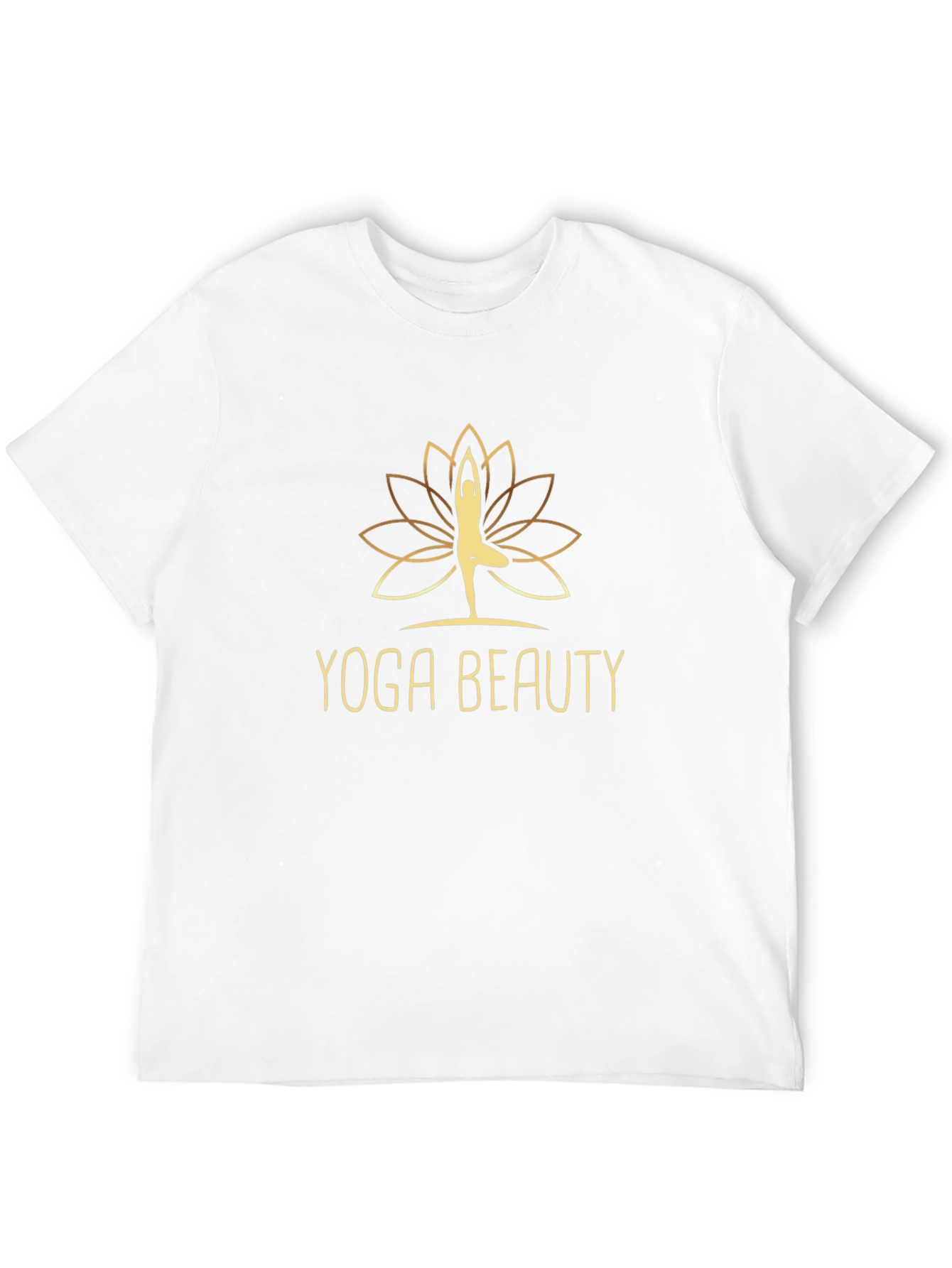 Black Yoga Beauty T-Shirt - Lotus Flower Design view 12