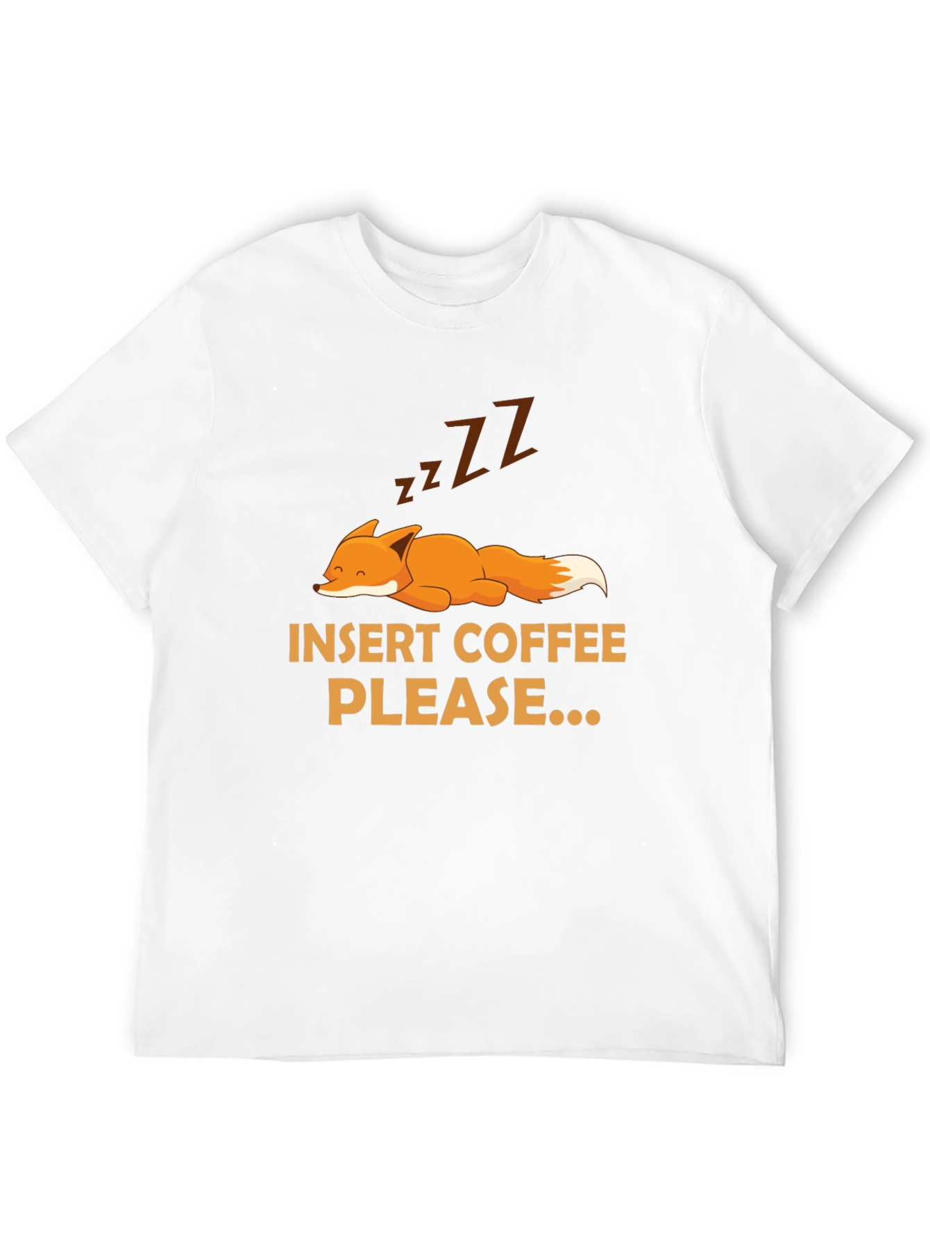 Black Insert Coffee Please Fox Graphic Tee view 12