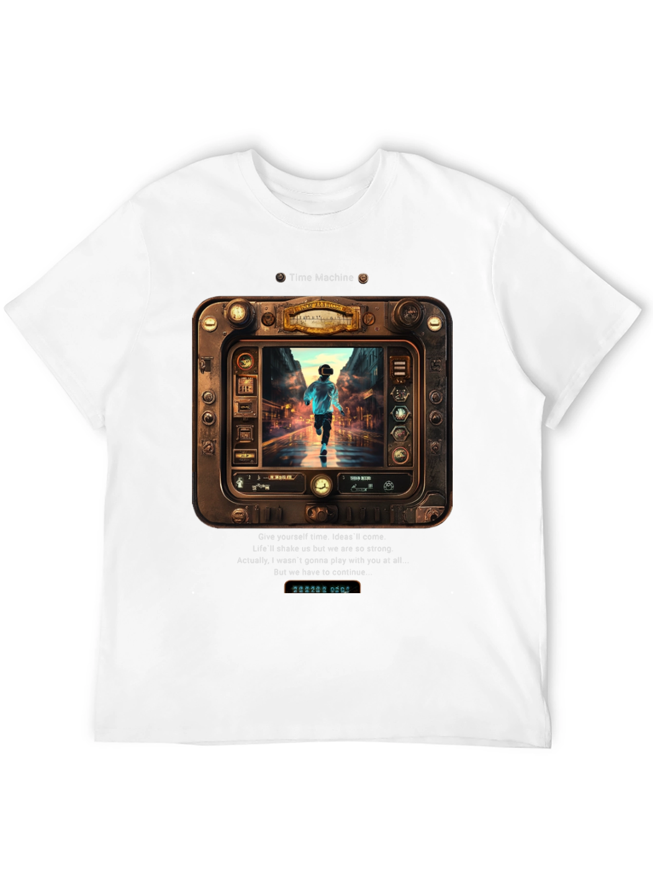 Black Time Machine Graphic Tee - Retro Future Style view 12