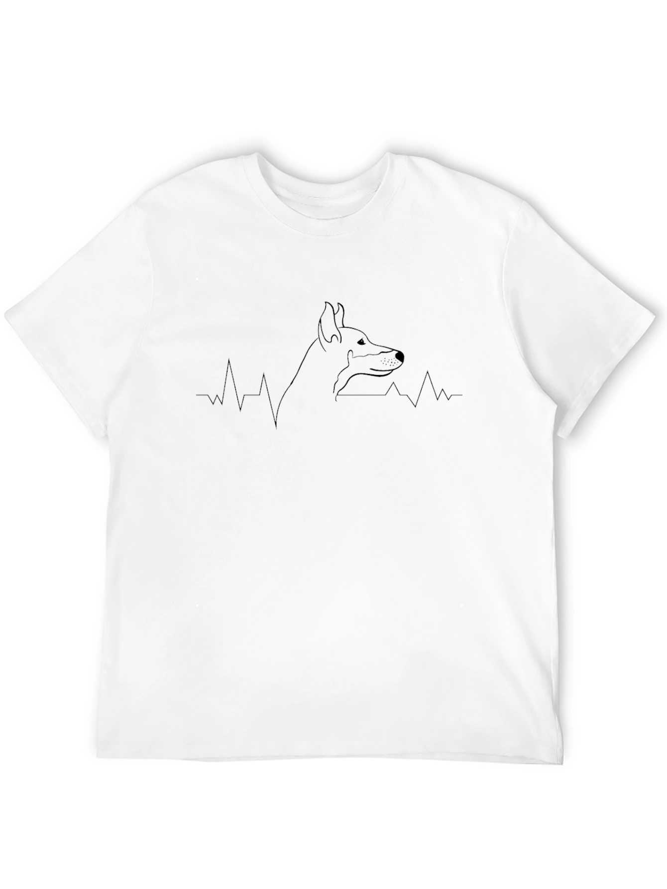 Black Dog Heartbeat T-Shirt - Minimalist Design view 12