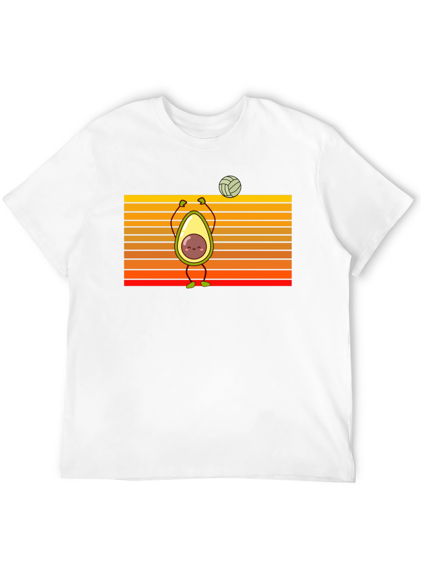 Black Avocado Volleyball T-Shirt: Fun & Stylish view 12