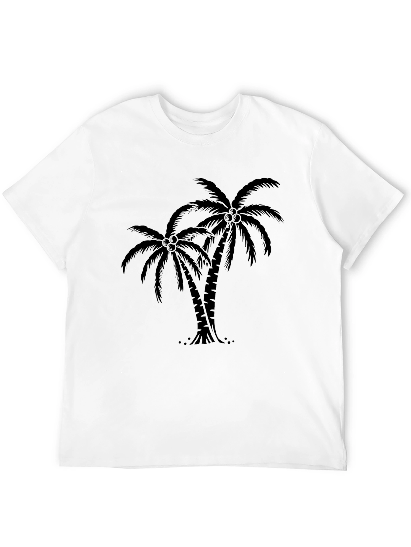 Black Tropical Palm Tree Graphic Tee - Black view 12