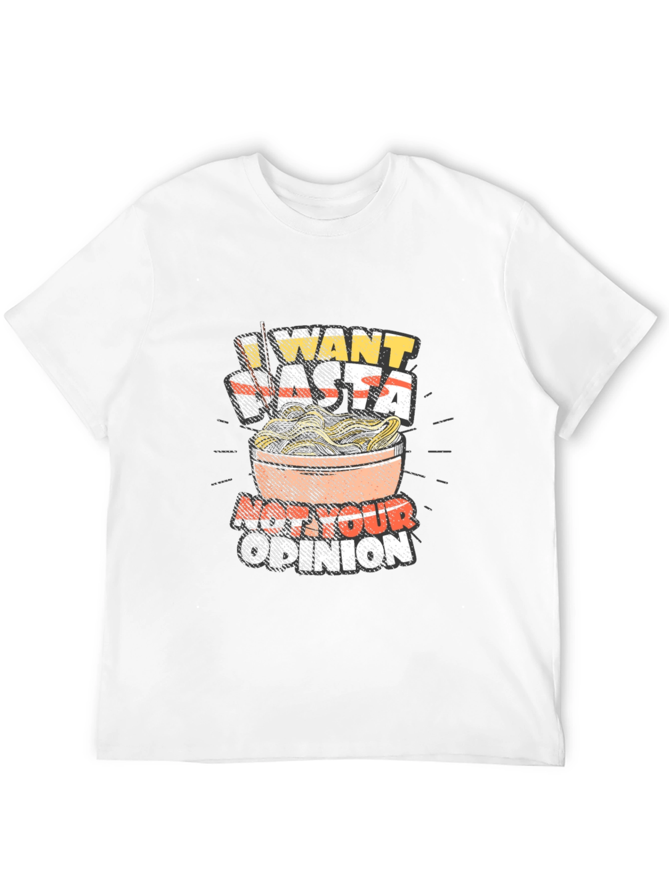 Black I Want Pasta Graphic T-Shirt - Funny Foodie Tee view 12