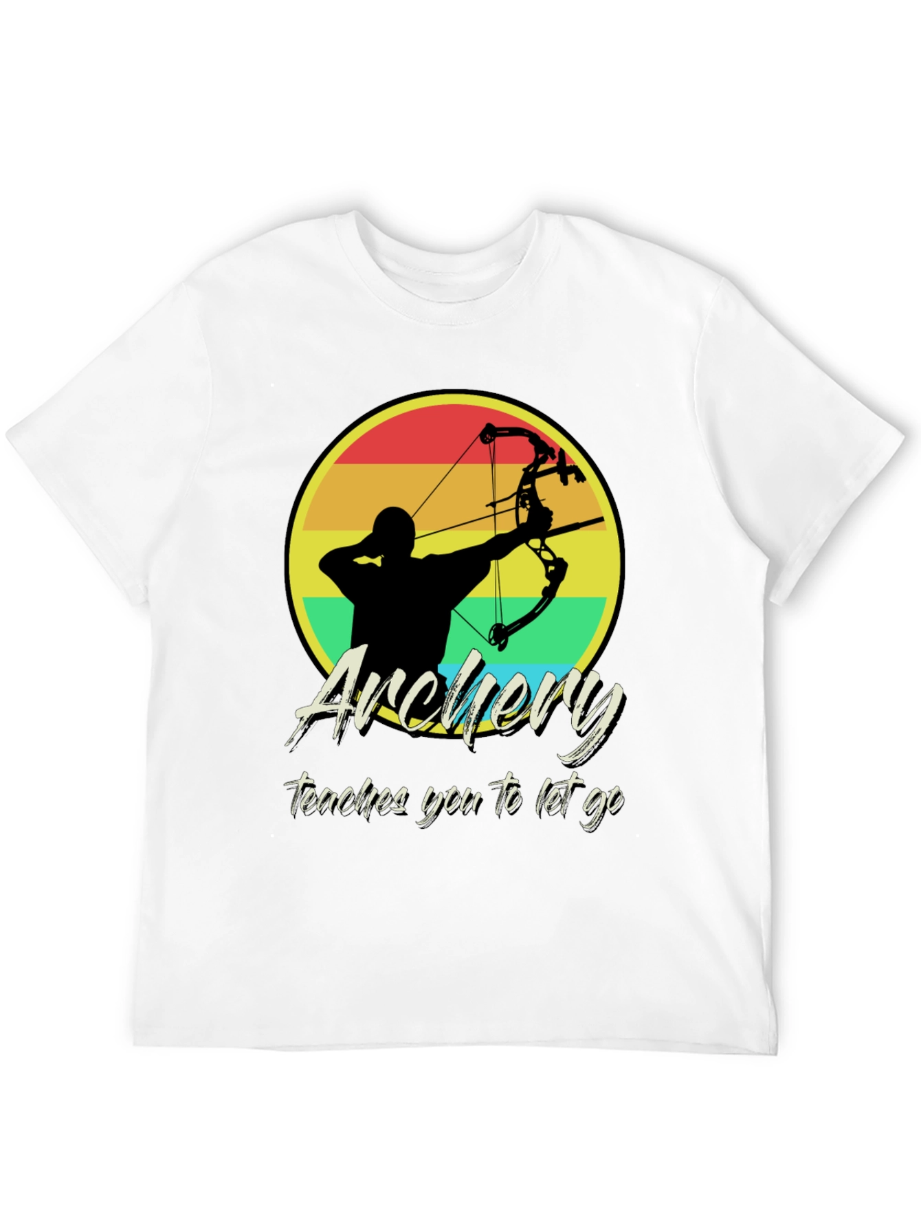 Black Archery Teaches You To Let Go T-Shirt view 12