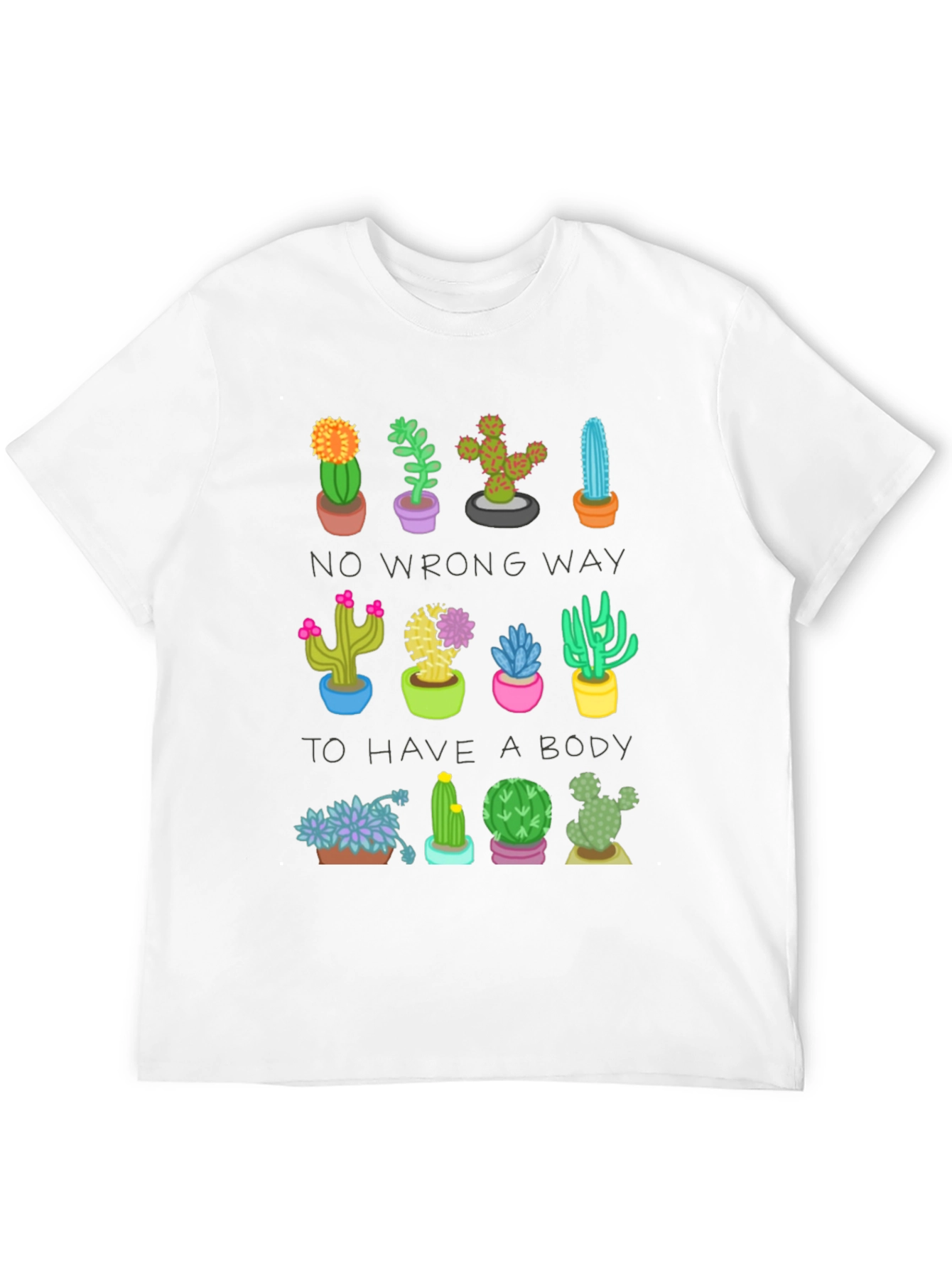 Black Cactus Body Positive Graphic Tee view 12