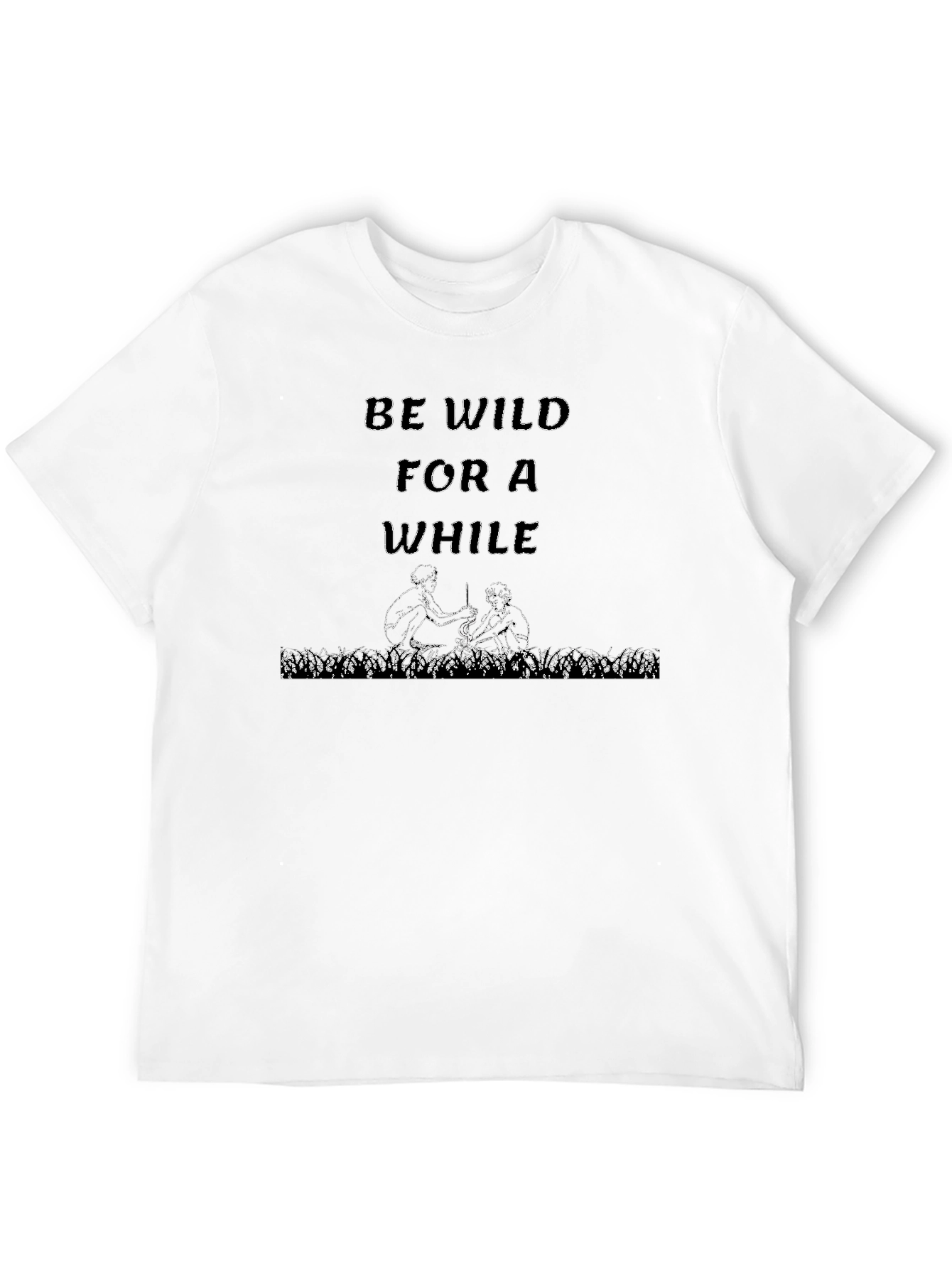 Black Be Wild For A While Graphic Tee view 12
