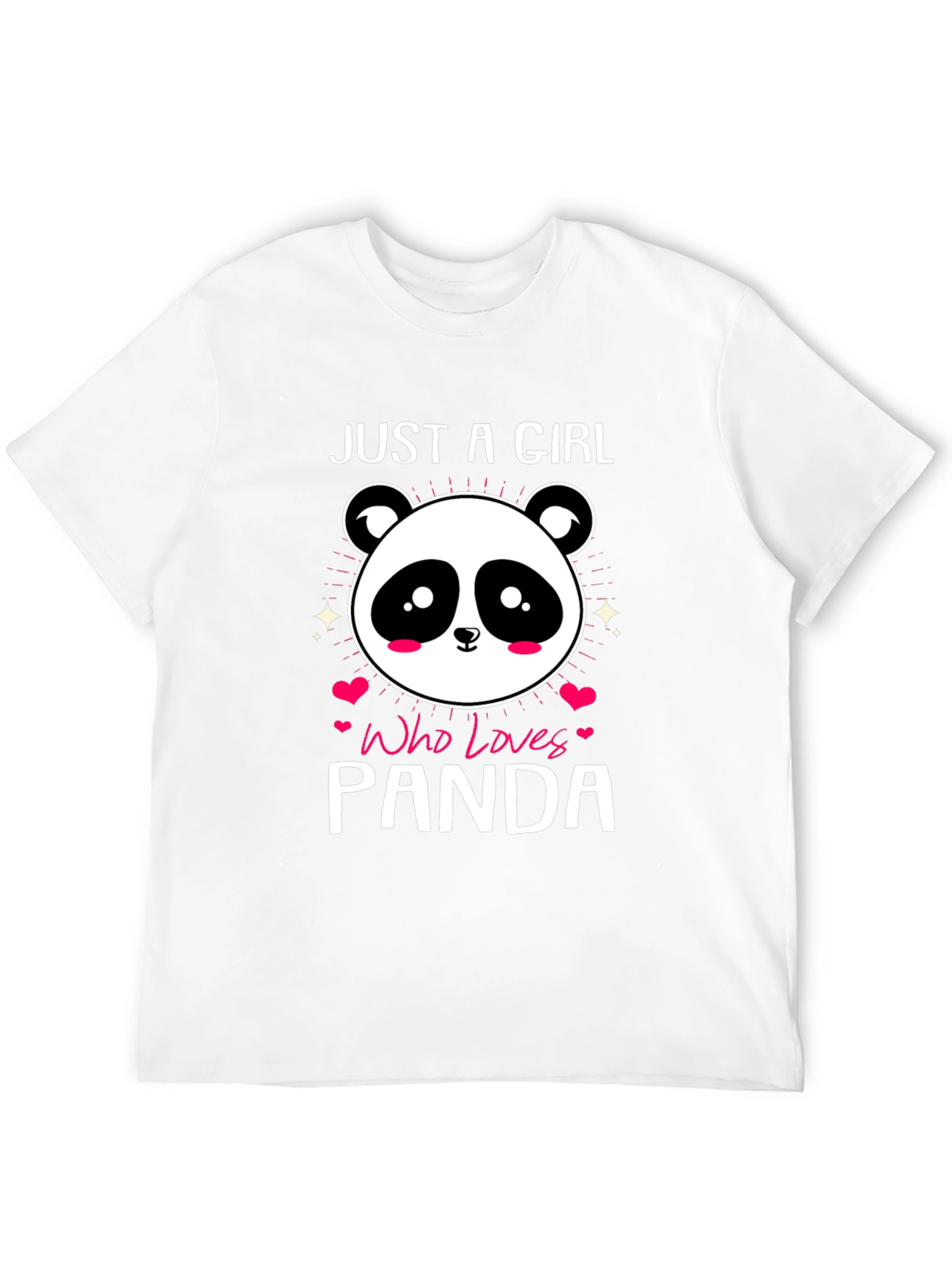 Black Just A Girl Who Loves Panda T-Shirt view 12