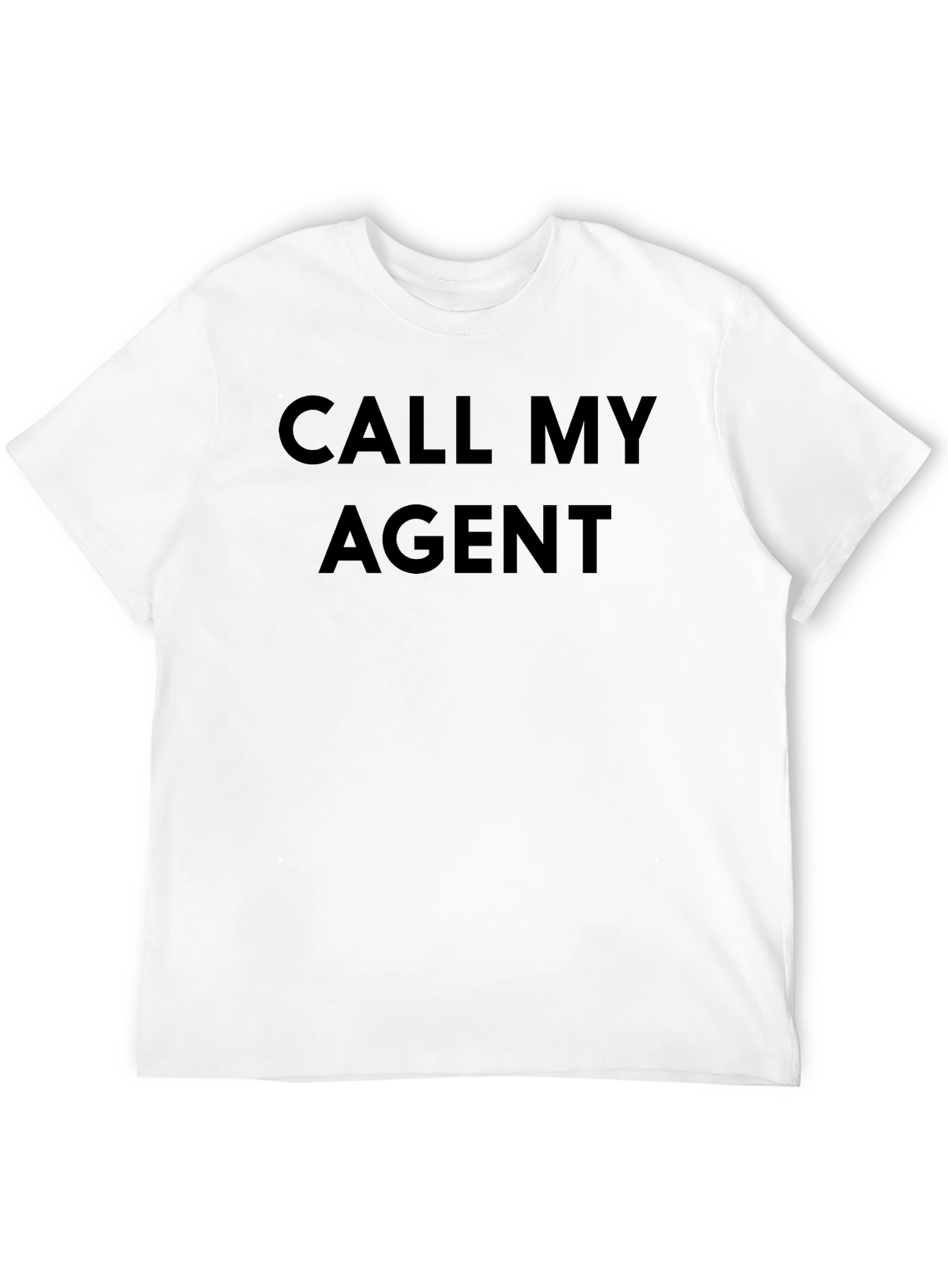 Black Call My Agent Graphic Tee - Funny T-Shirt view 12