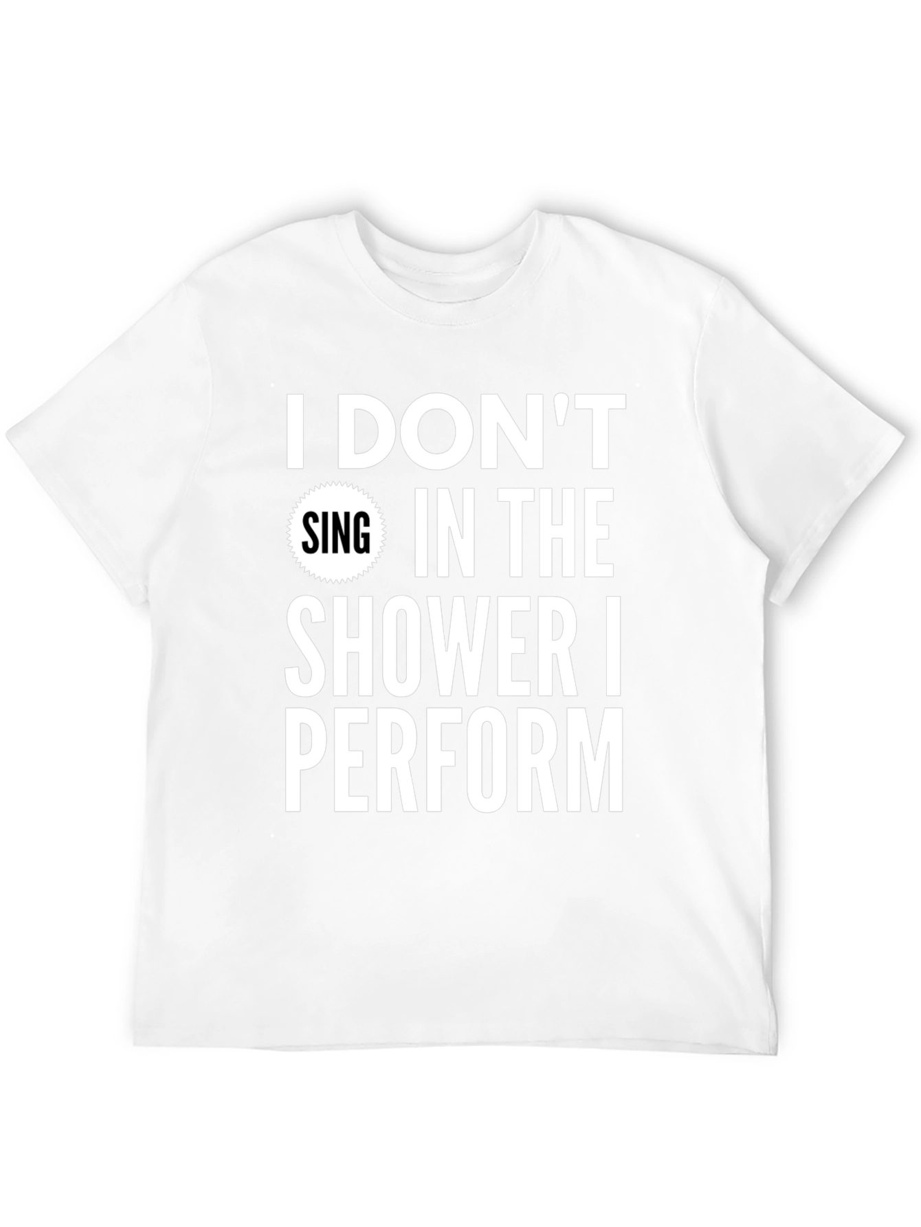Black Funny Shower Singer T-Shirt view 12