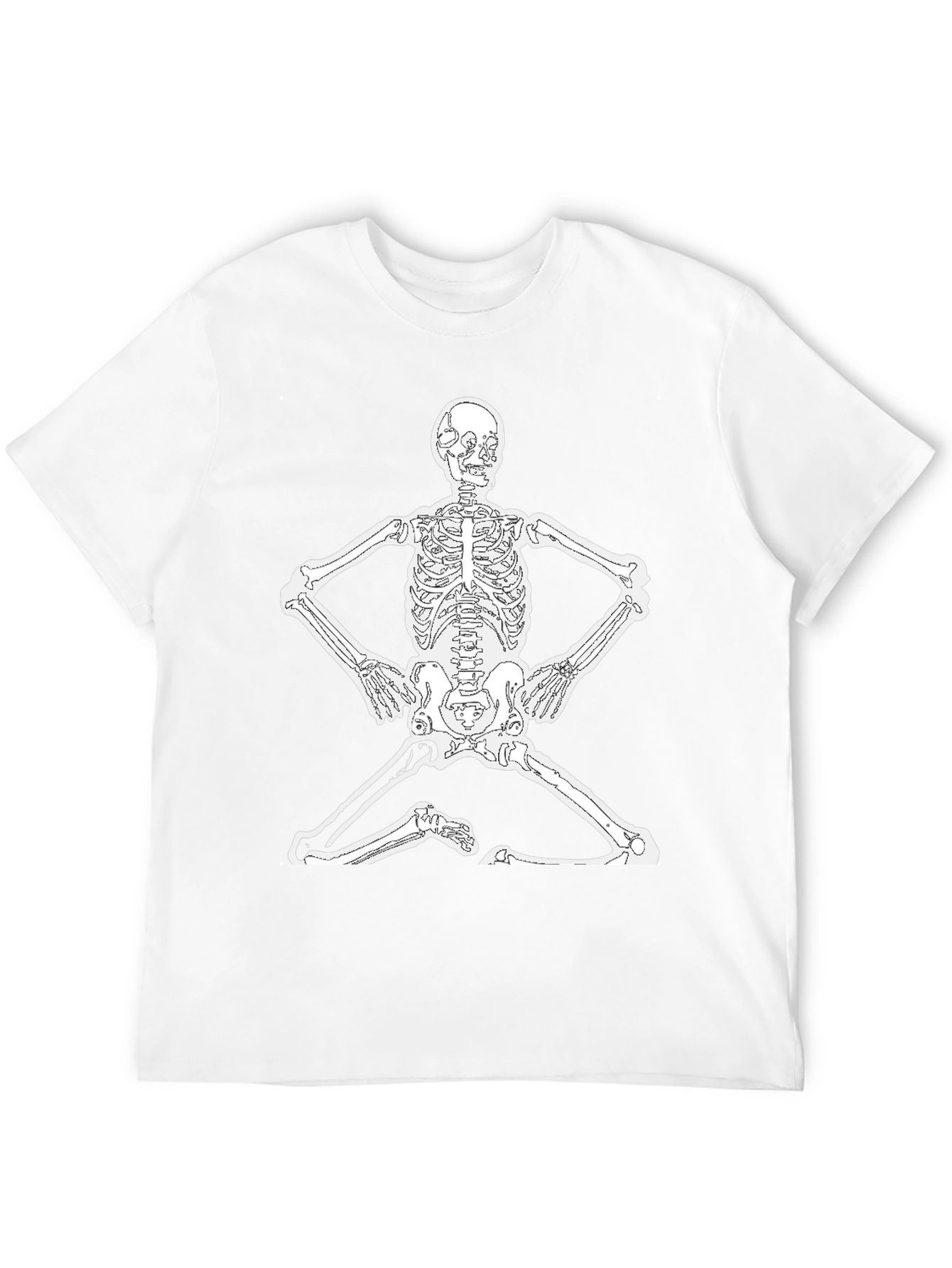 Black Yoga Skeleton Black T-Shirt view 12