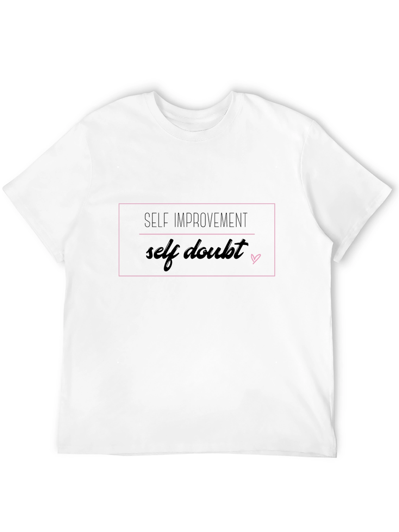 Black Self Improvement & Self Doubt Graphic Tee view 12