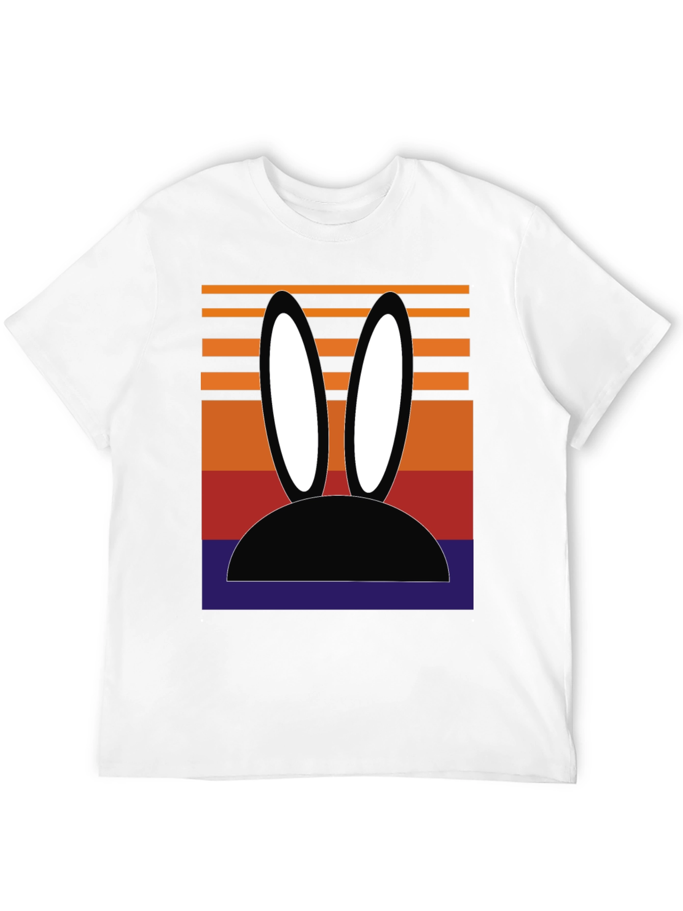 Black Retro Bunny Ears Graphic Tee view 12