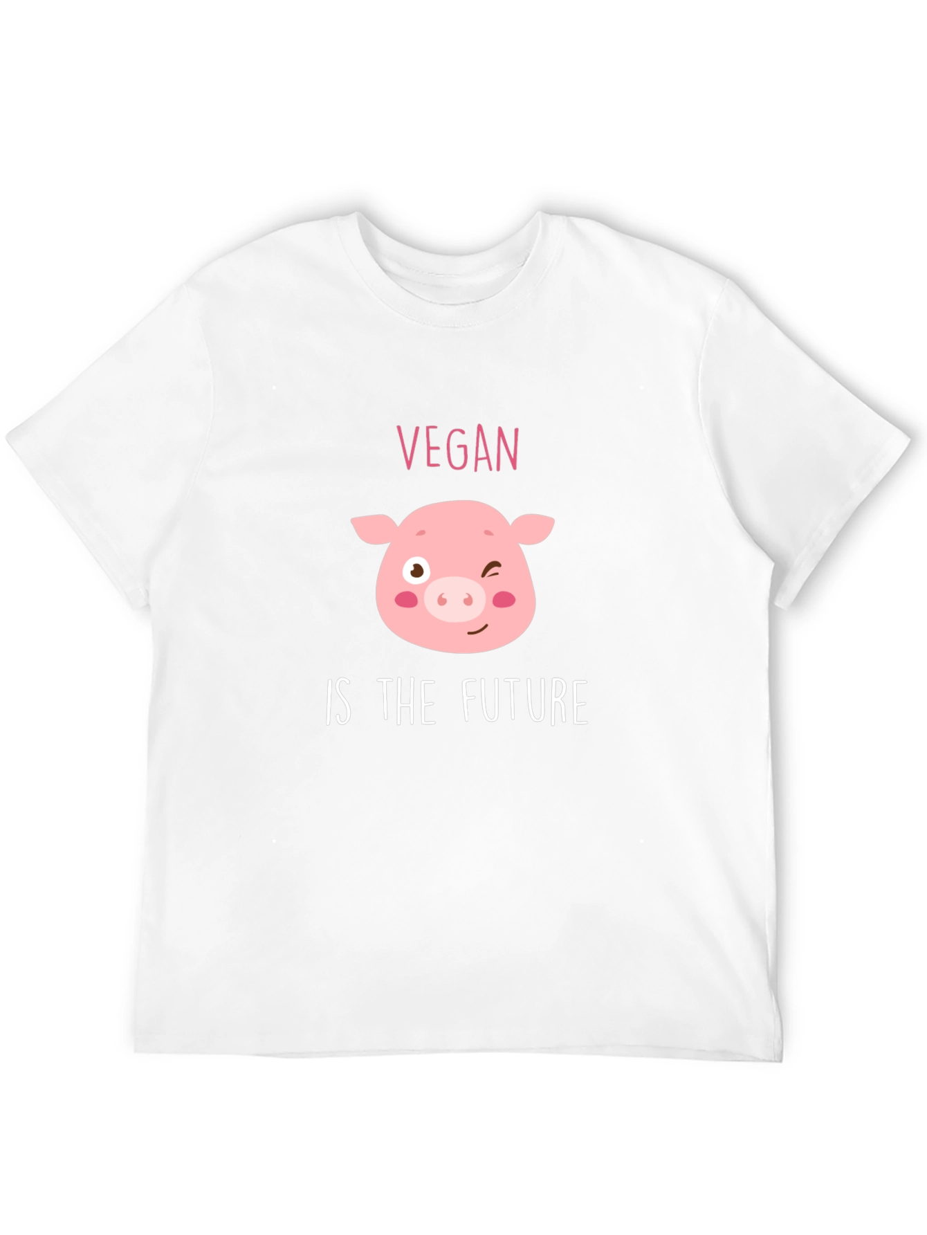 Black Vegan Pig T-Shirt - Vegan is the Future Tee view 12