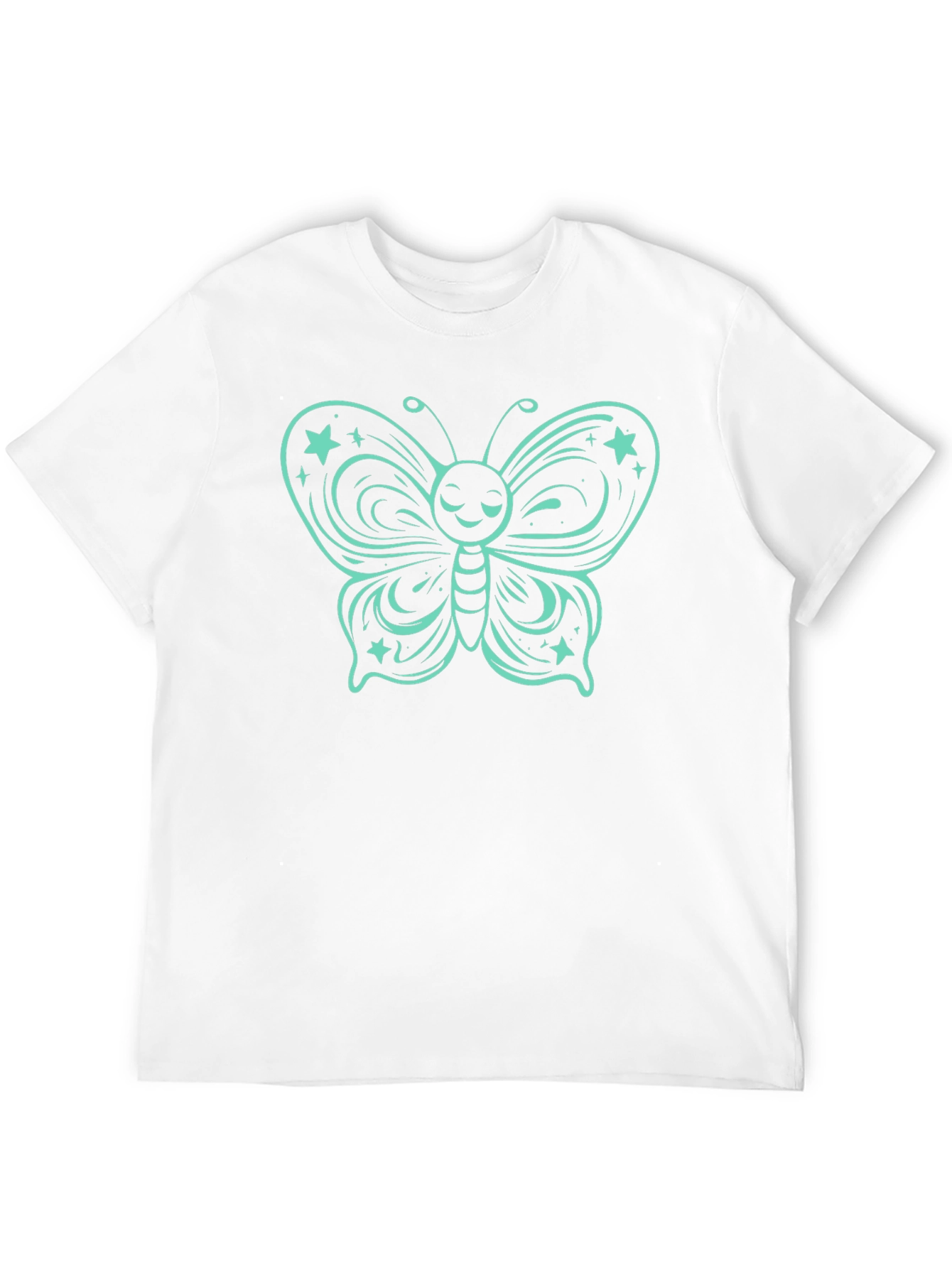 Black Butterfly Graphic Tee - Black Cotton T-Shirt view 12