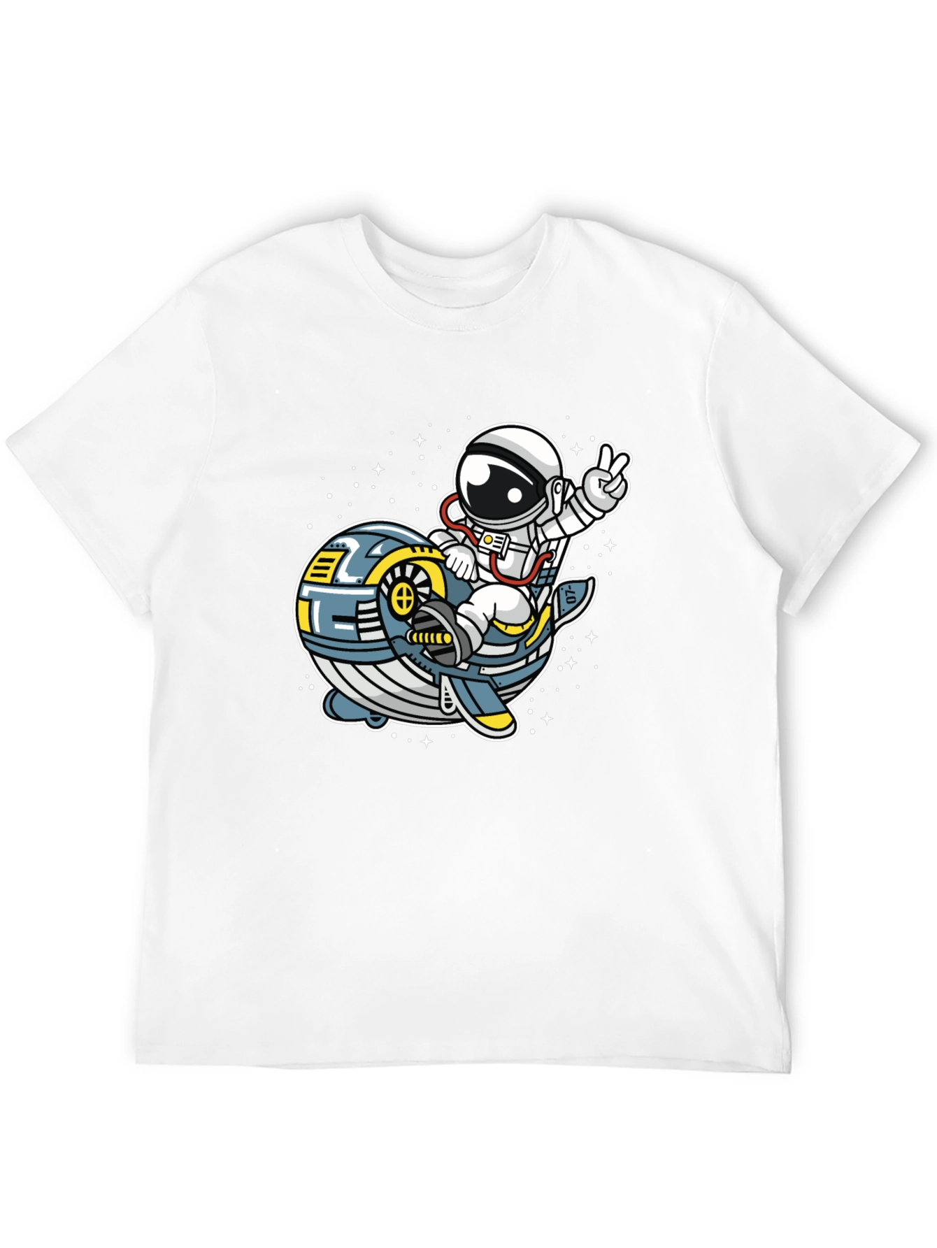 Black Astronaut Whale Space Ride T-Shirt view 12