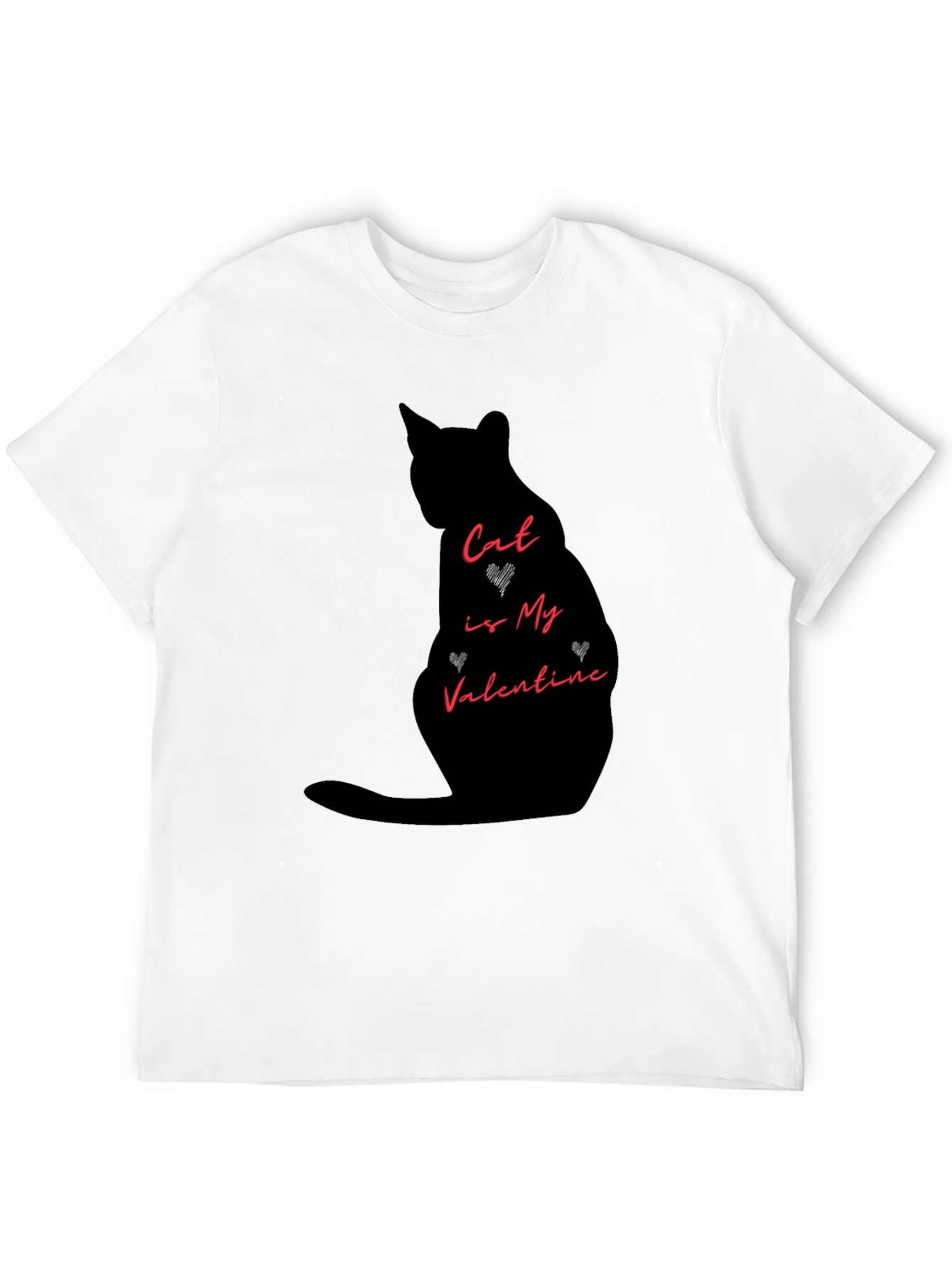 Black Cat is My Valentine Graphic Tee view 12