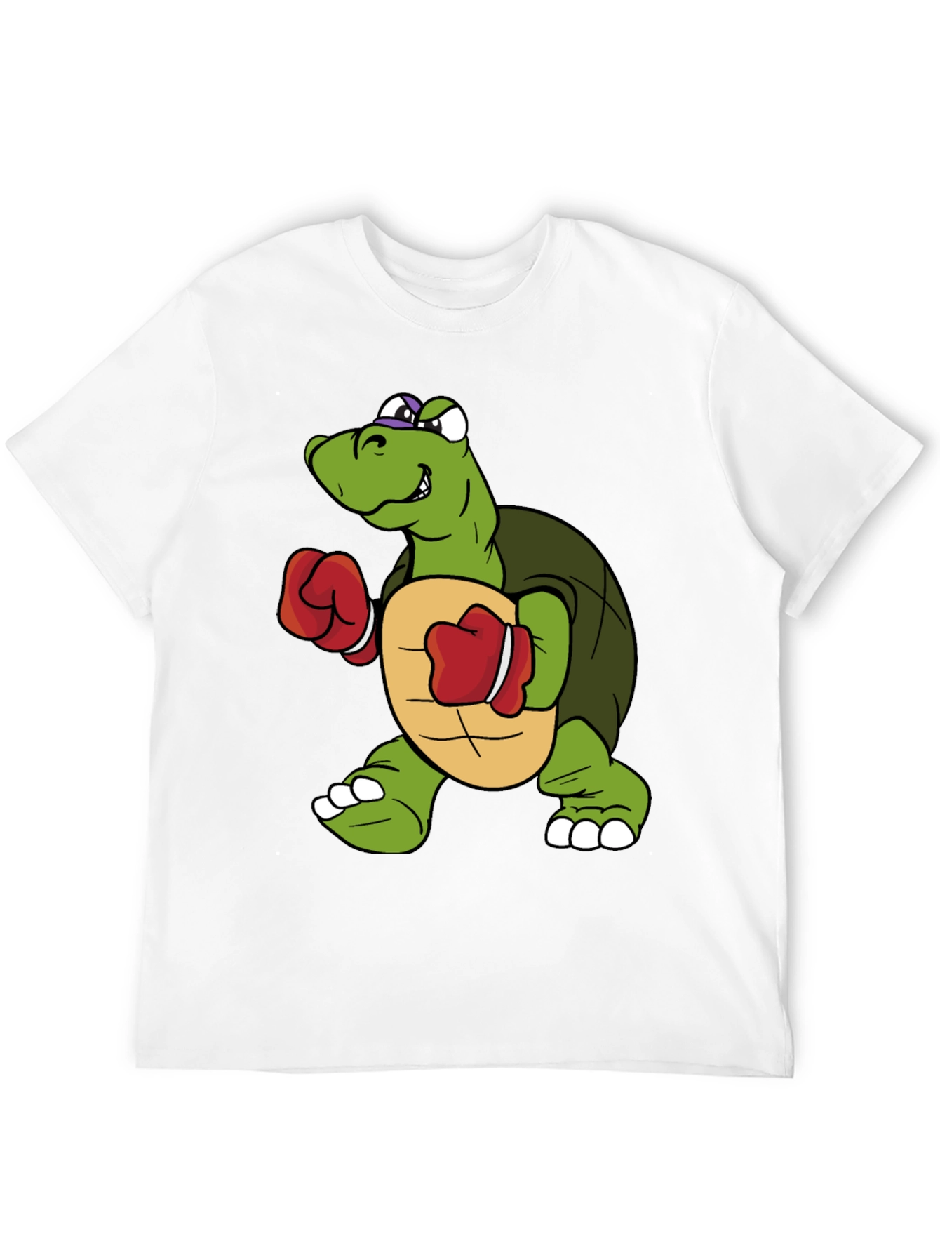 Black Turtle Boxer Graphic Tee - Novelty Cartoon Shirt view 12