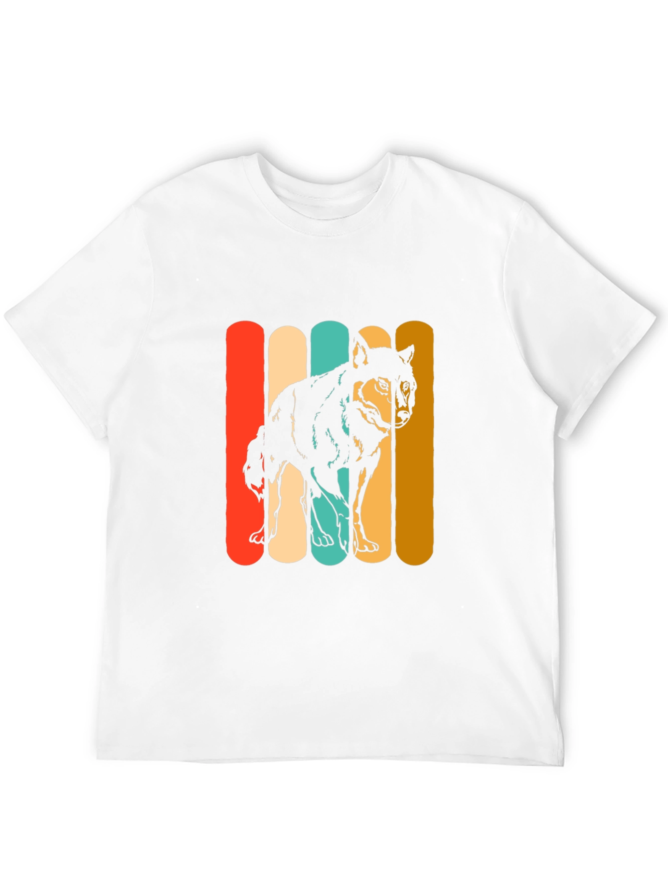 Black Retro Wolf T-Shirt - Vintage Style Graphic Tee view 12