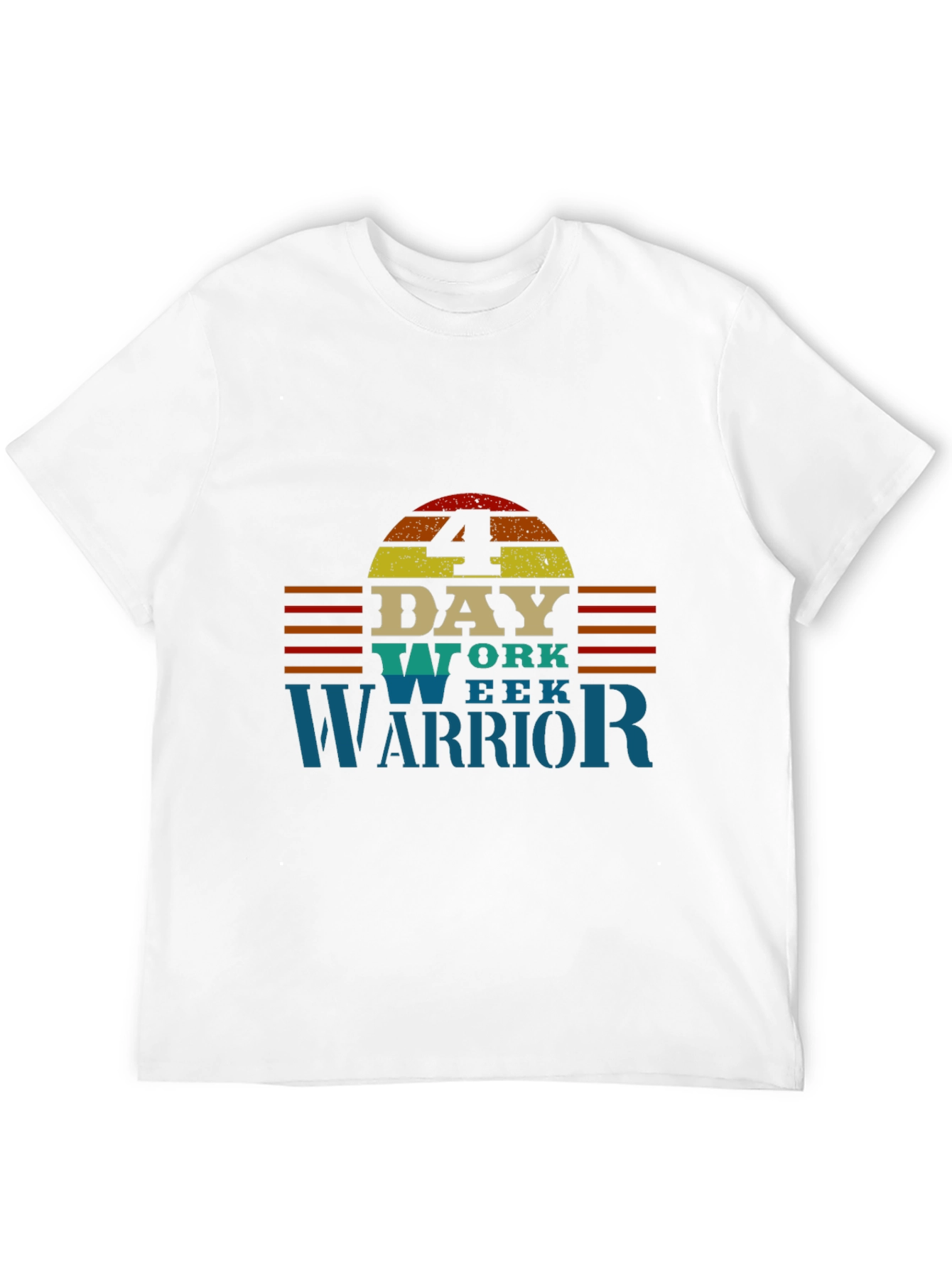 Black 4 Day Work Week Warrior T-Shirt view 12