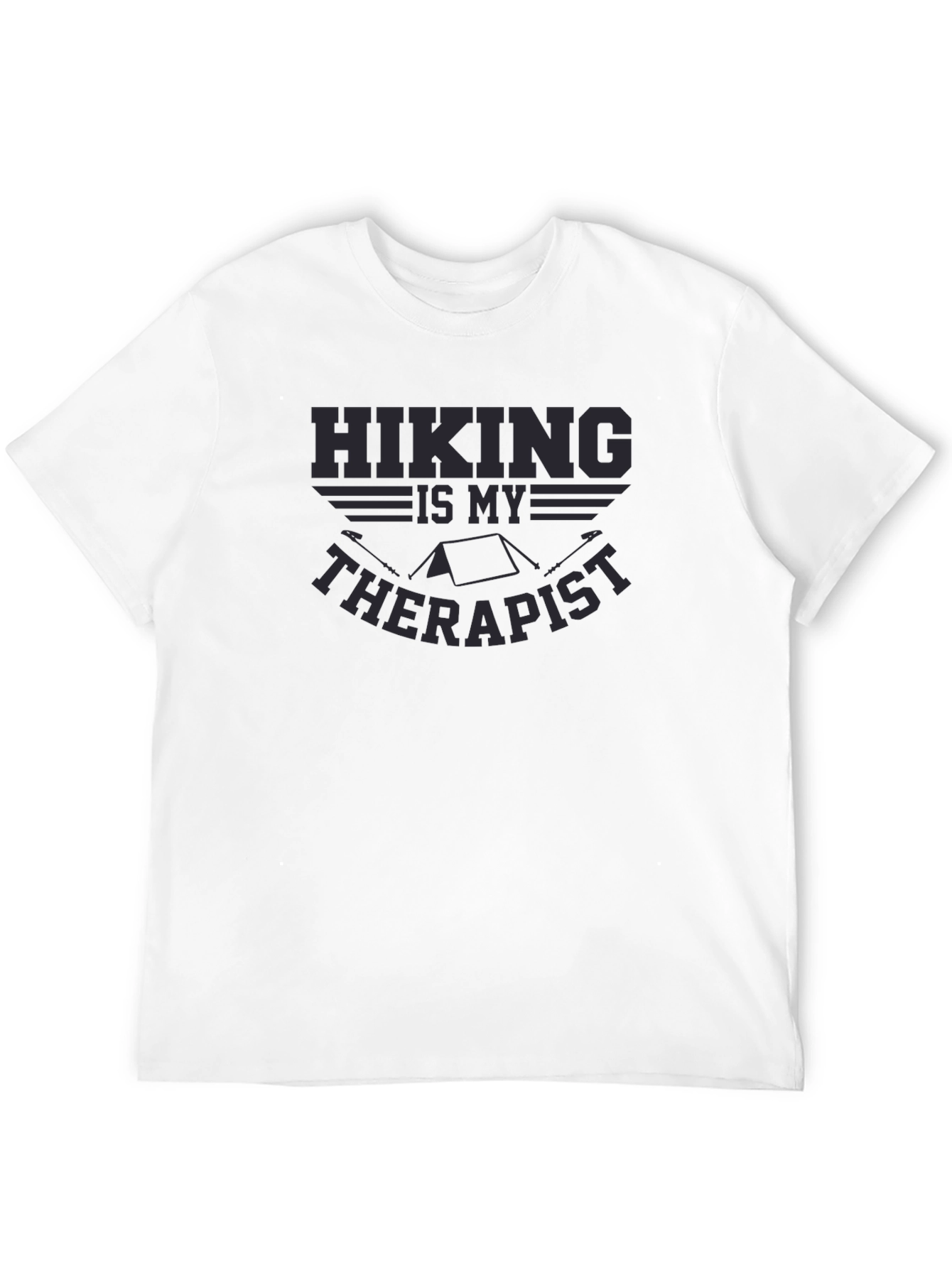 Black Hiking Is My Therapist Graphic T-Shirt view 12