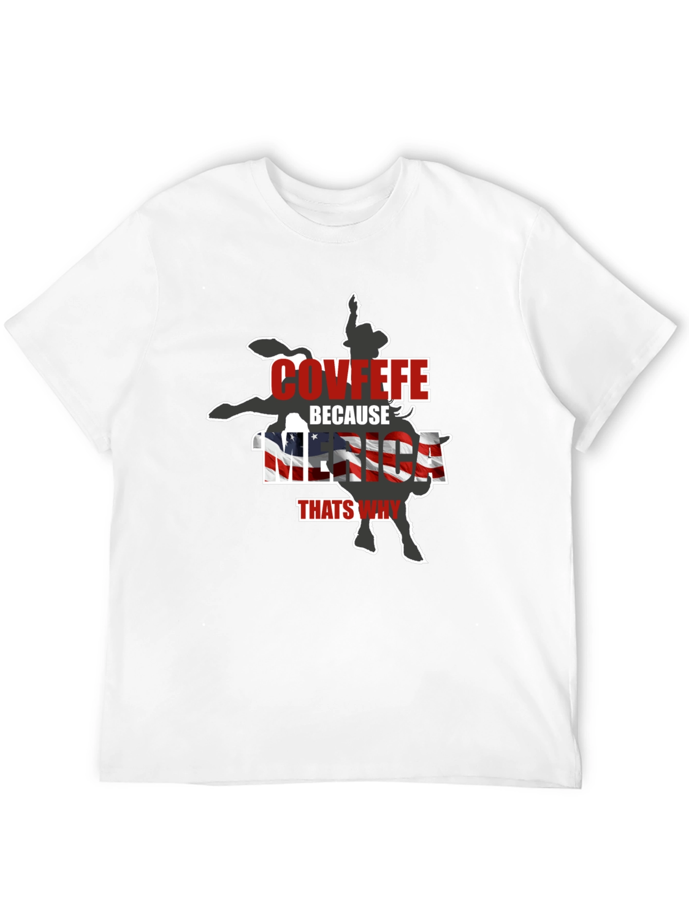 Black Covfefe Because Merica That's Why Black T-Shirt view 12