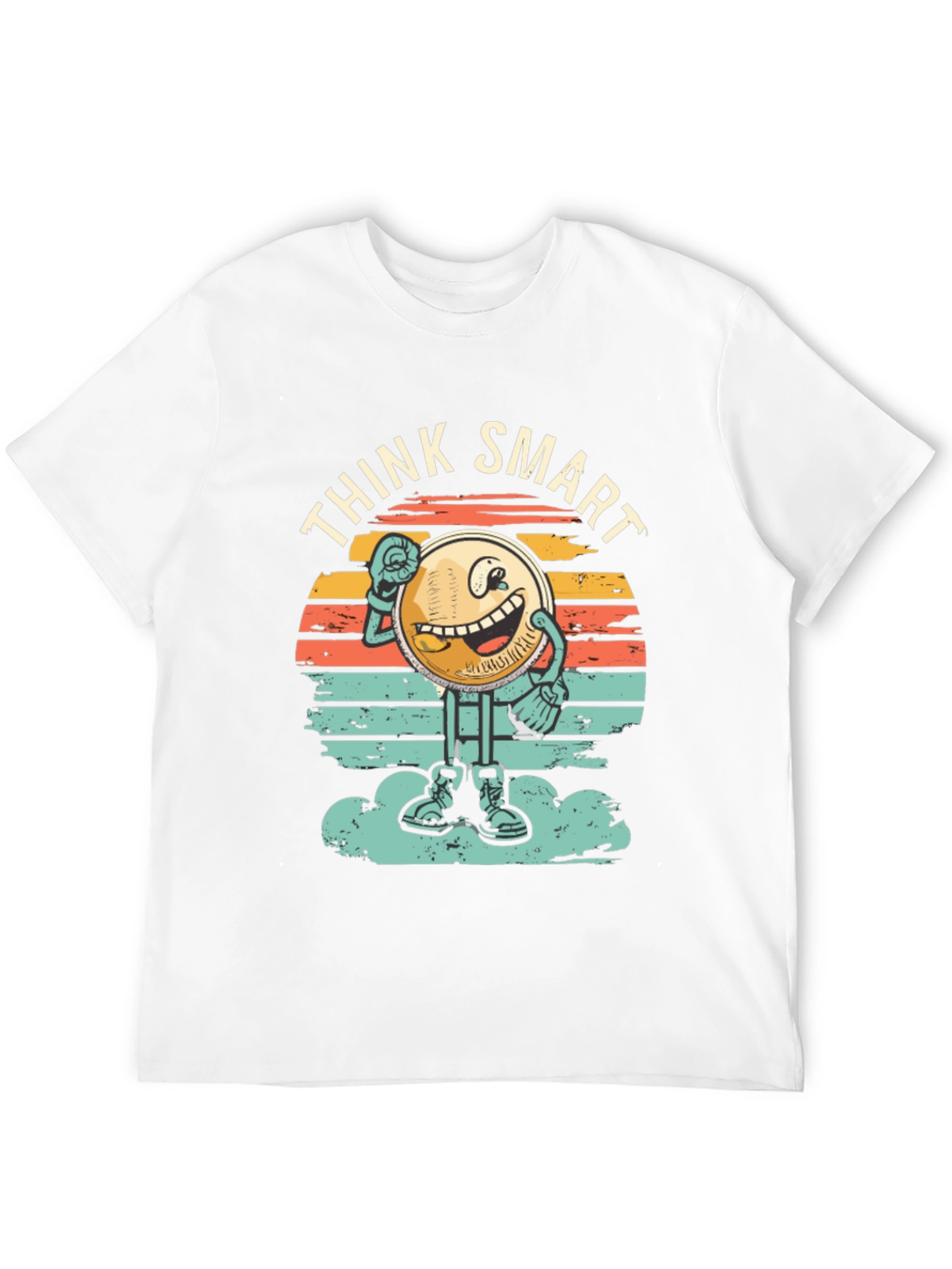 Black Think Smart Graphic Tee - Retro Style view 12