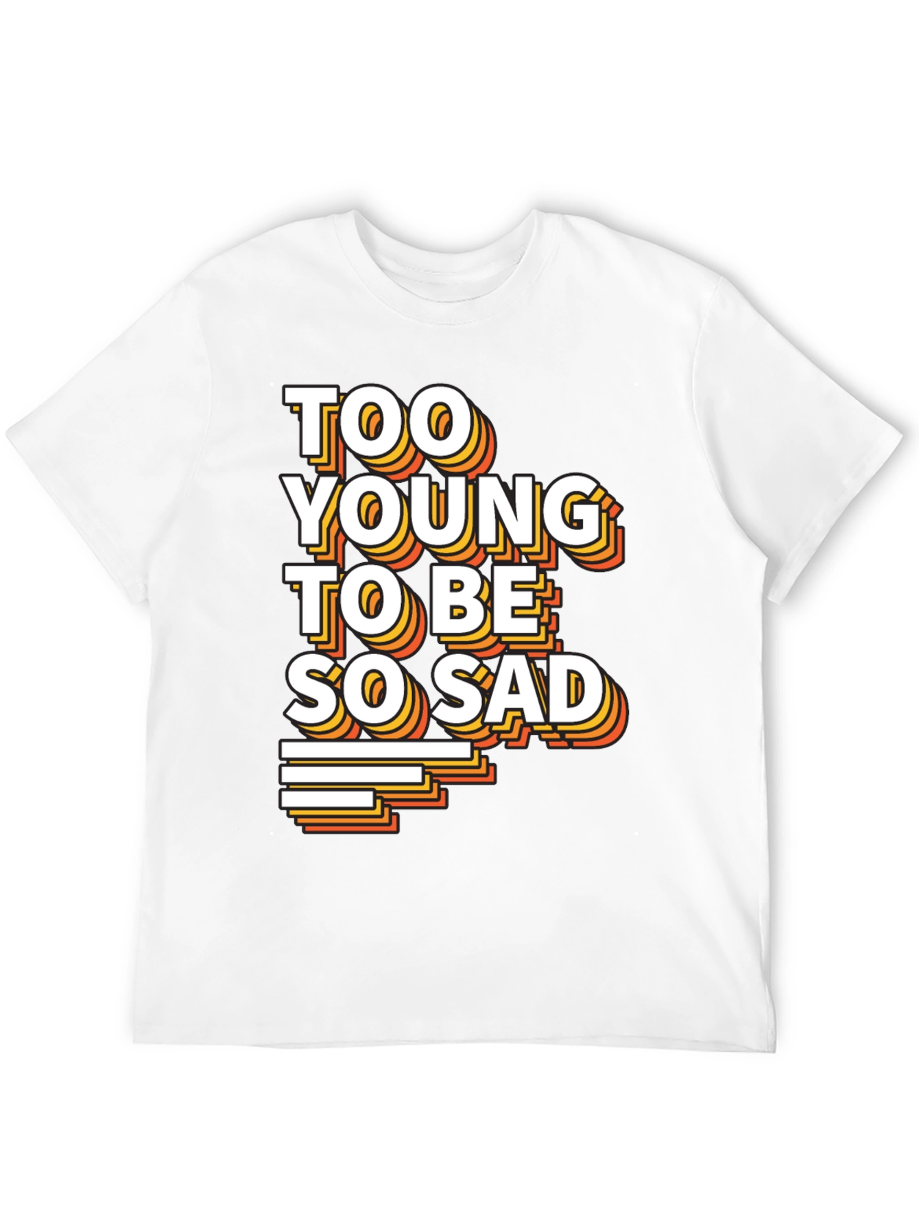Black Too Young To Be So Sad Graphic Tee view 12