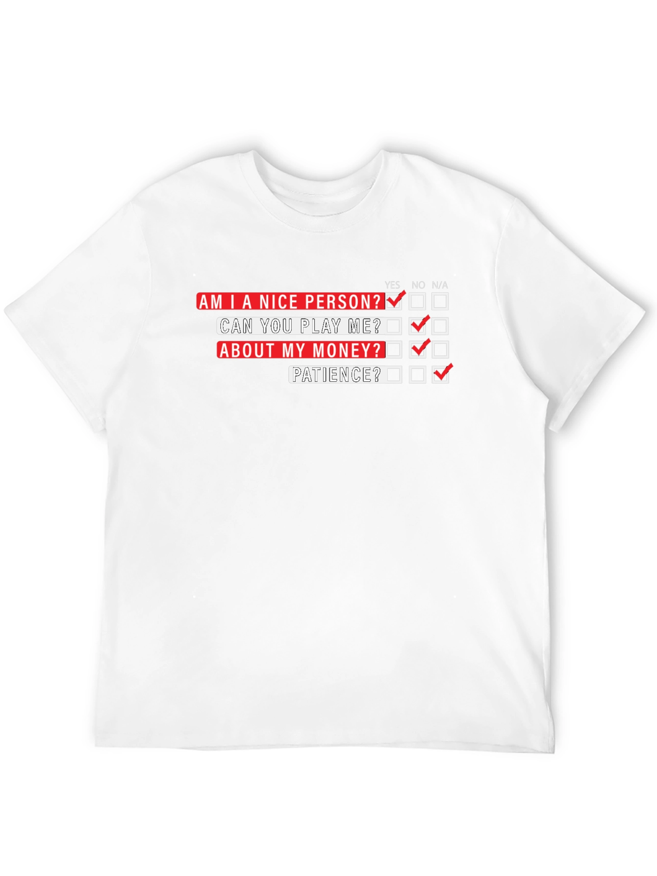 Black Funny T-Shirt: Am I a Nice Person? view 12