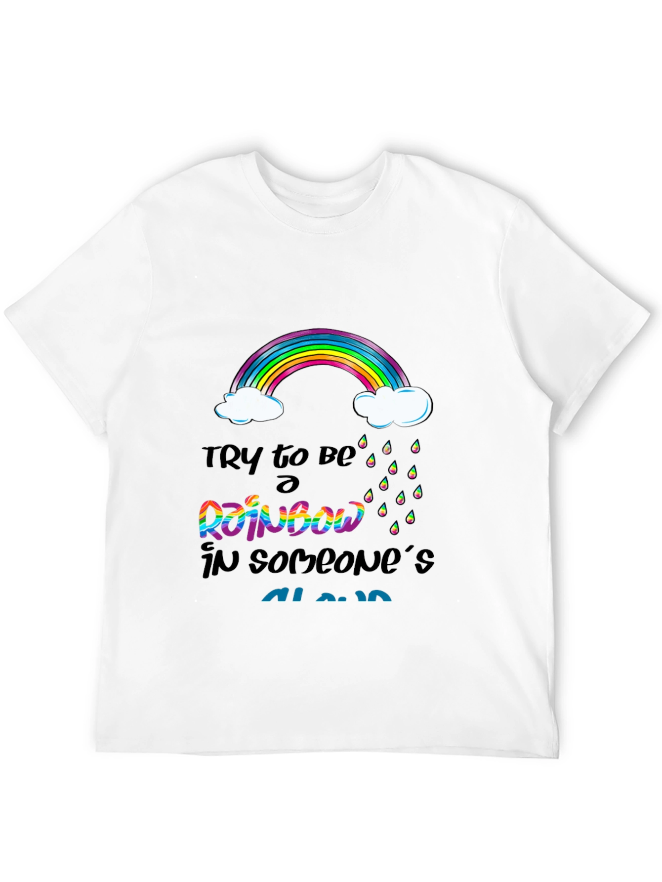 Black Rainbow Cloud Graphic T-Shirt view 12